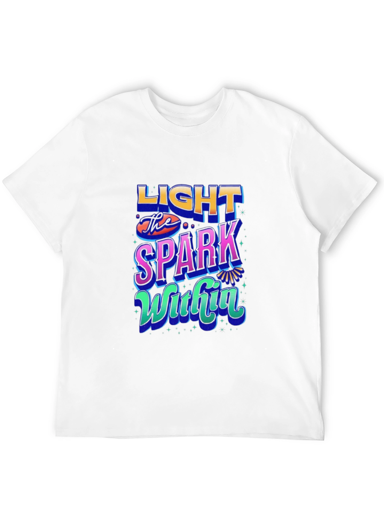 Black Light the Spark Within Graphic Tee - Black view 12