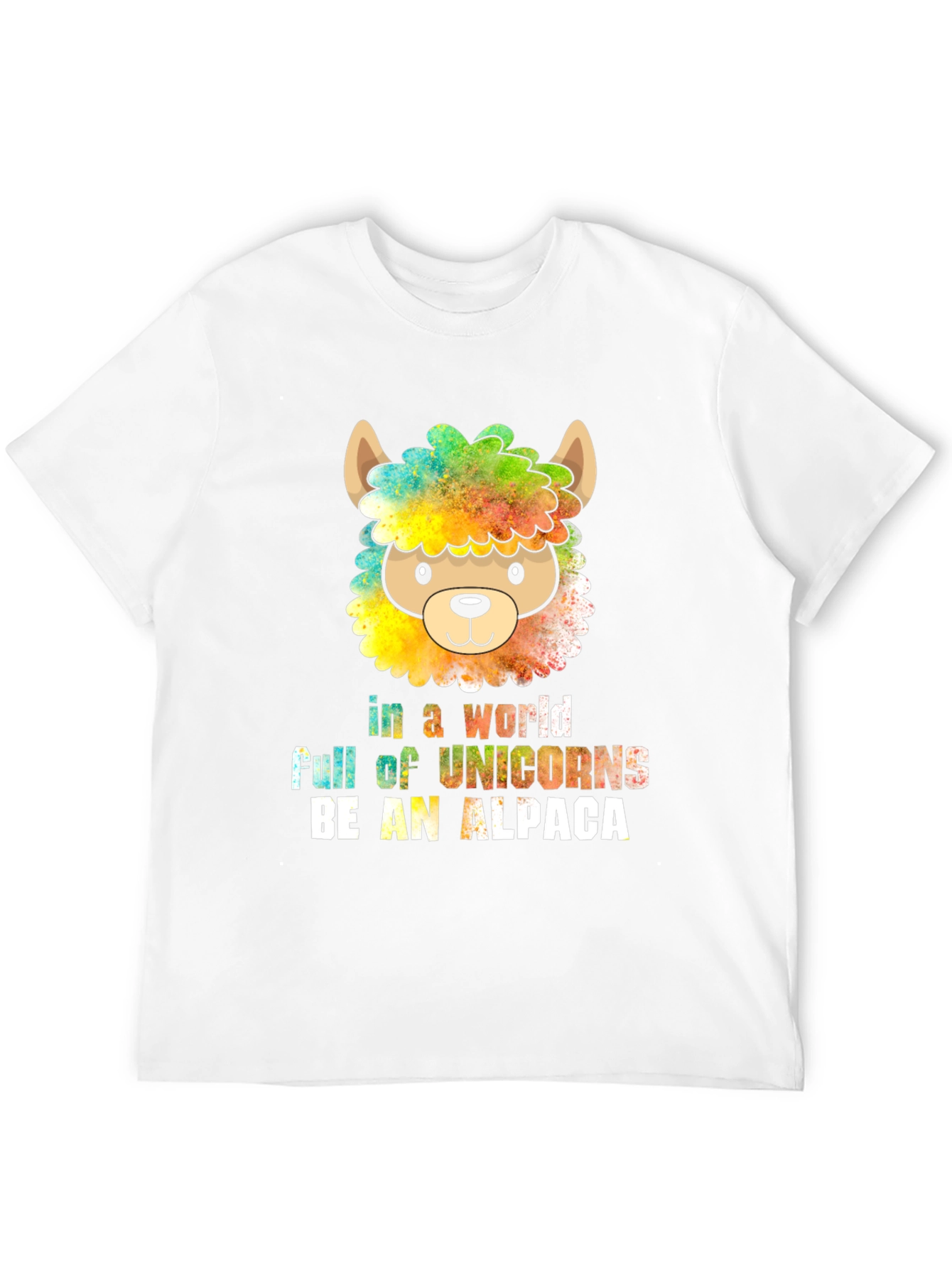 Black Be an Alpaca T-Shirt - Quirky Animal Graphic Tee view 12