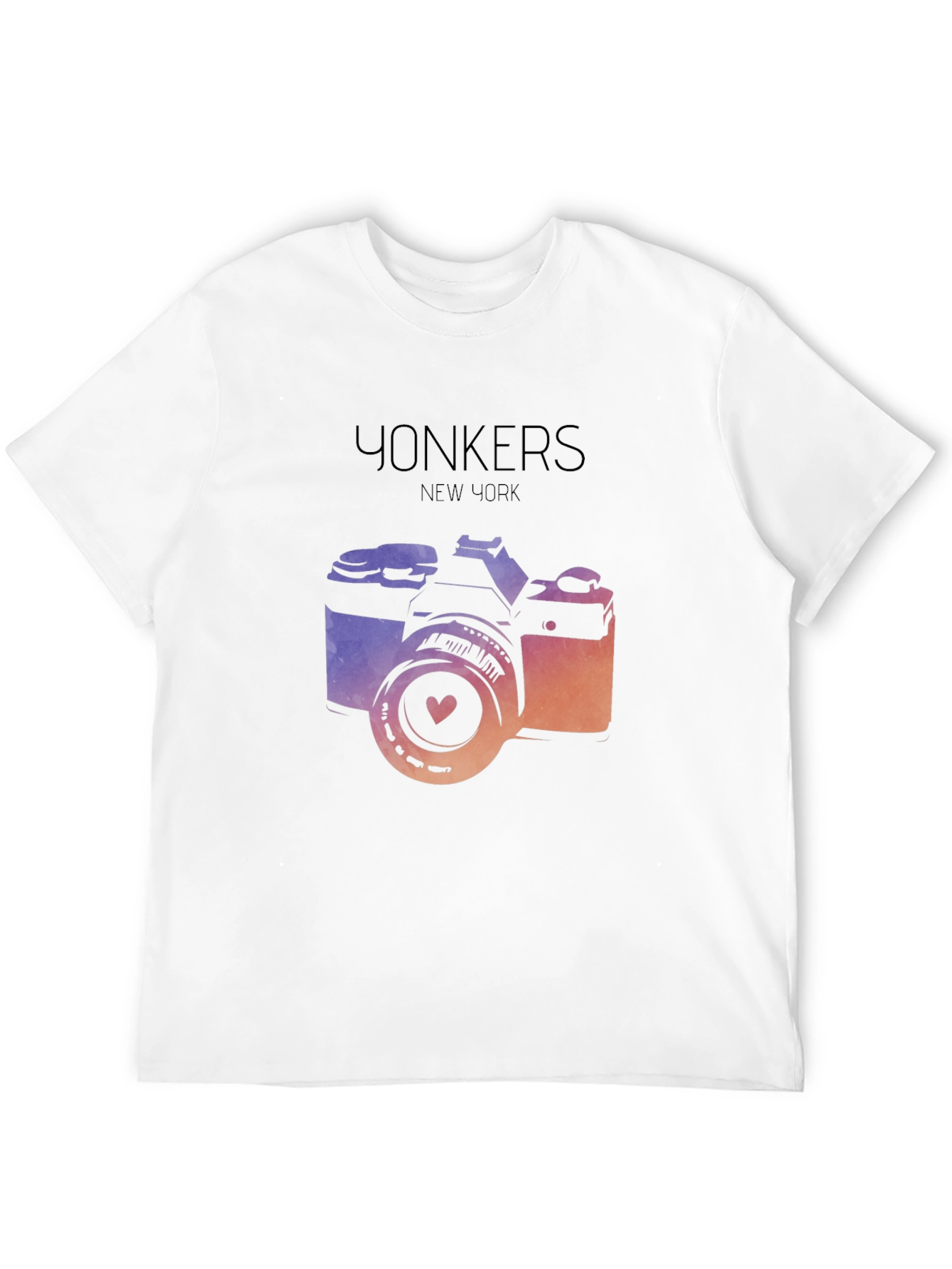 Black Yonkers New York Camera Graphic T-Shirt view 12