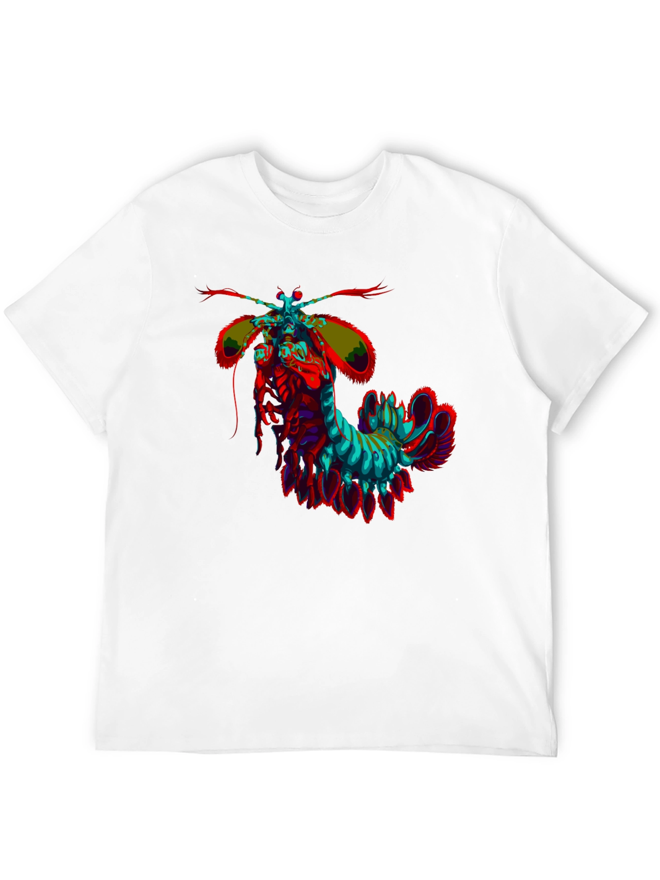 Black Psychedelic Mantis Shrimp Graphic Tee view 12