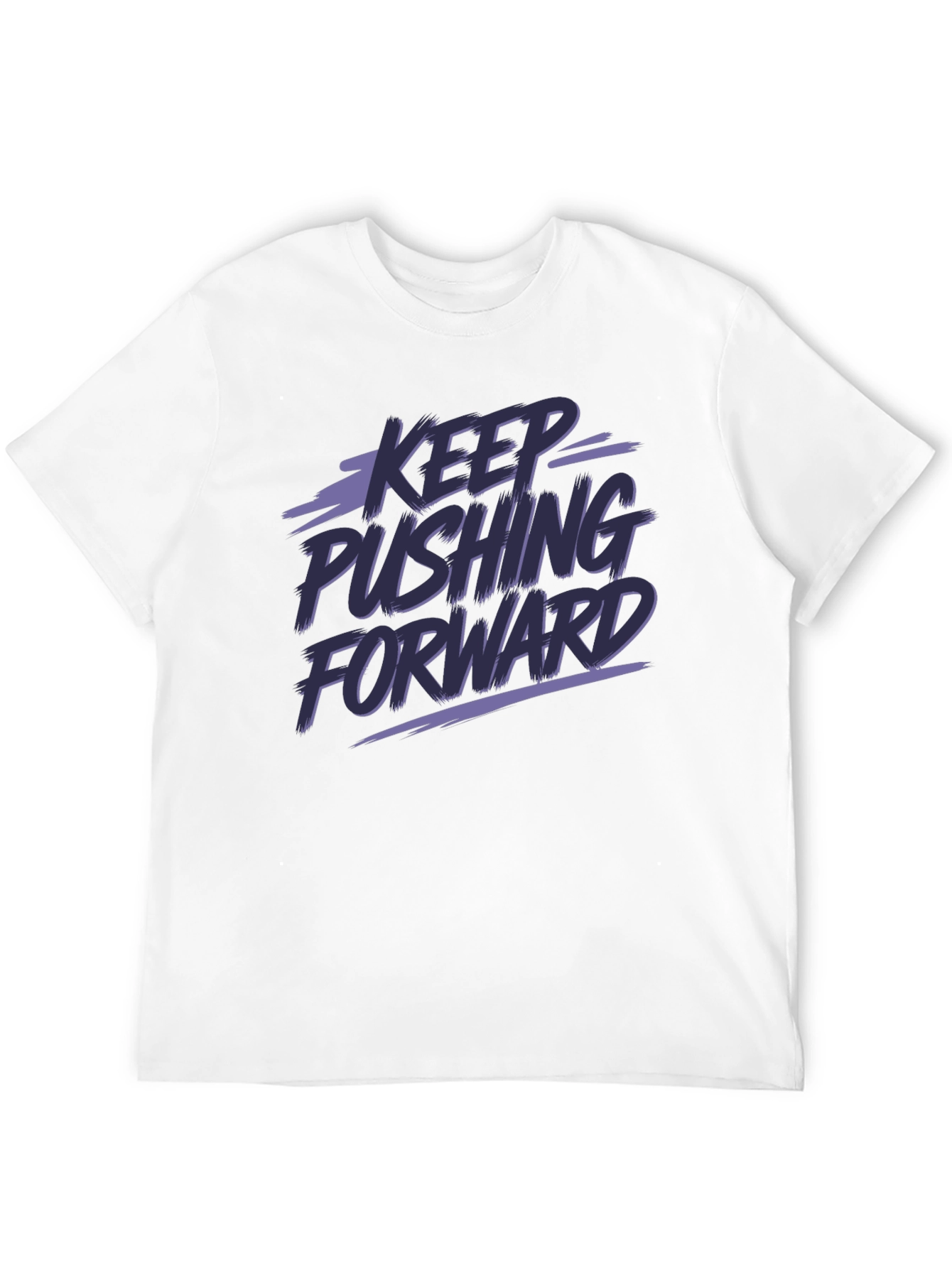Black Keep Pushing Forward Graphic Tee view 12