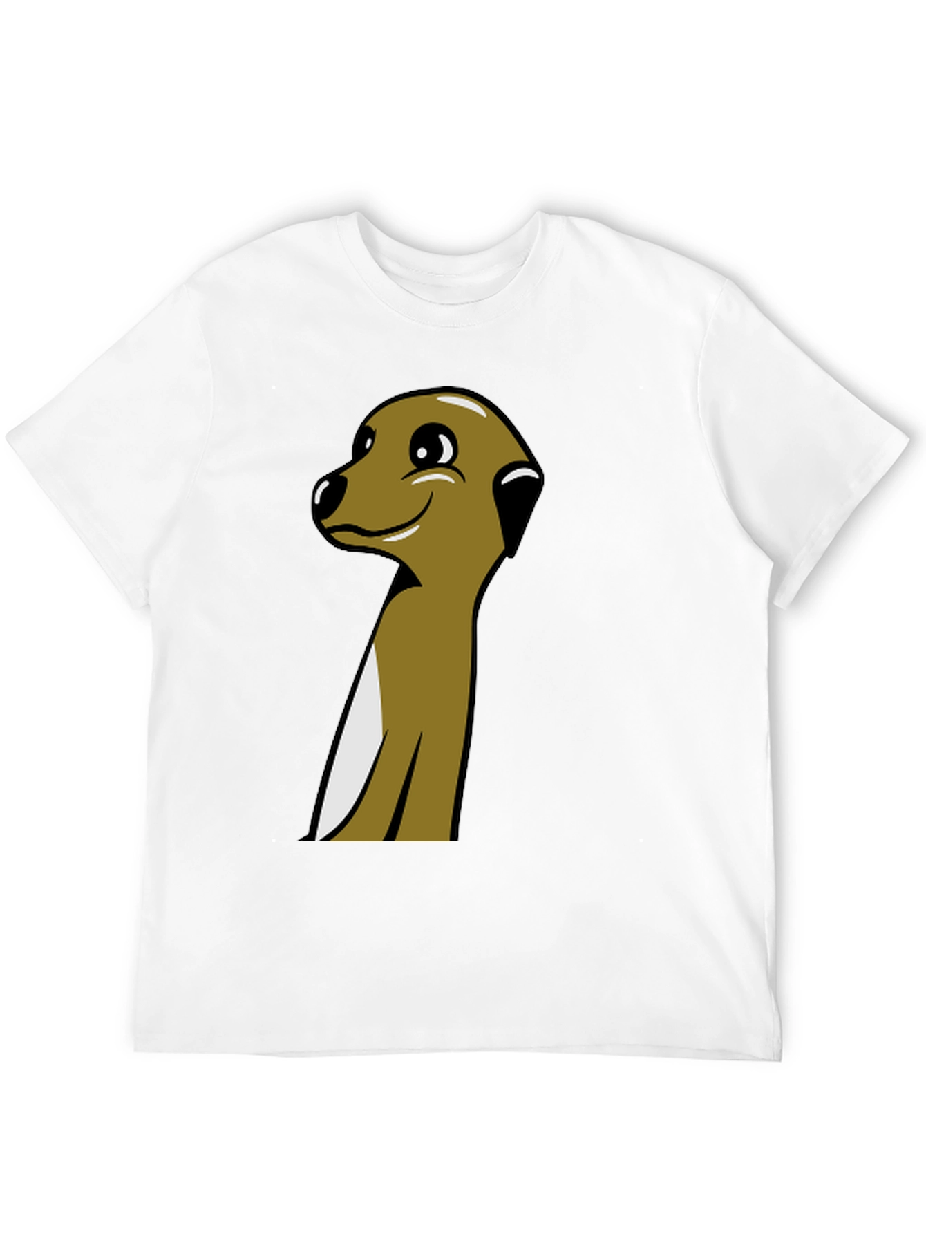 Black Meerkat Cartoon Graphic Tee - Black view 12