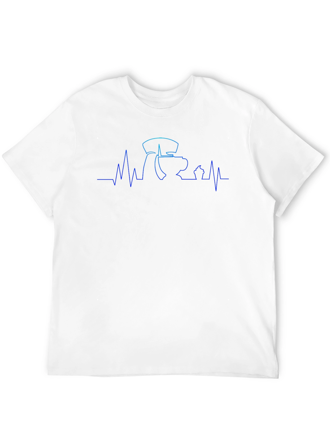 Black Coffee ECG T-Shirt - Caffeine Heartbeat Tee view 12