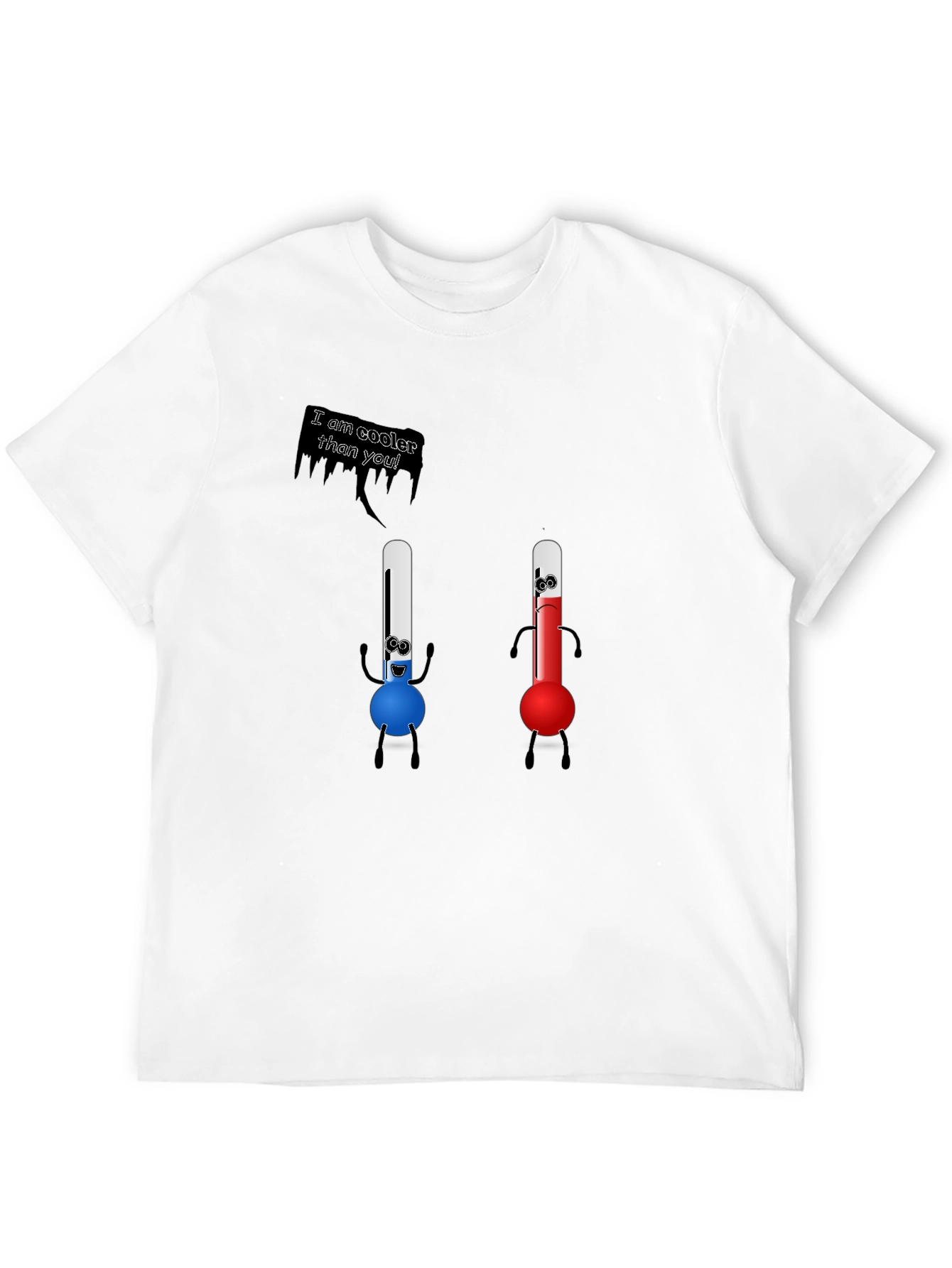 Black Cooler Than You T-Shirt - Funny Thermometer Tee view 12