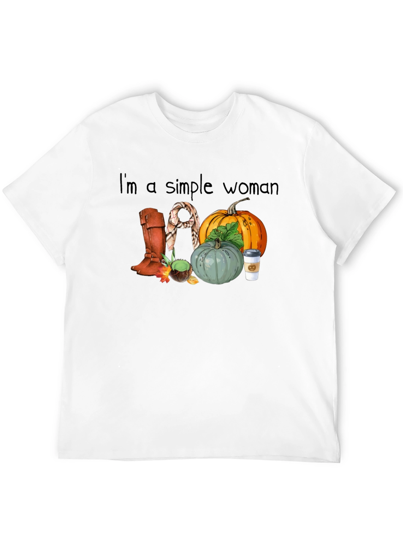 Black Simple Woman Fall T-Shirt view 12