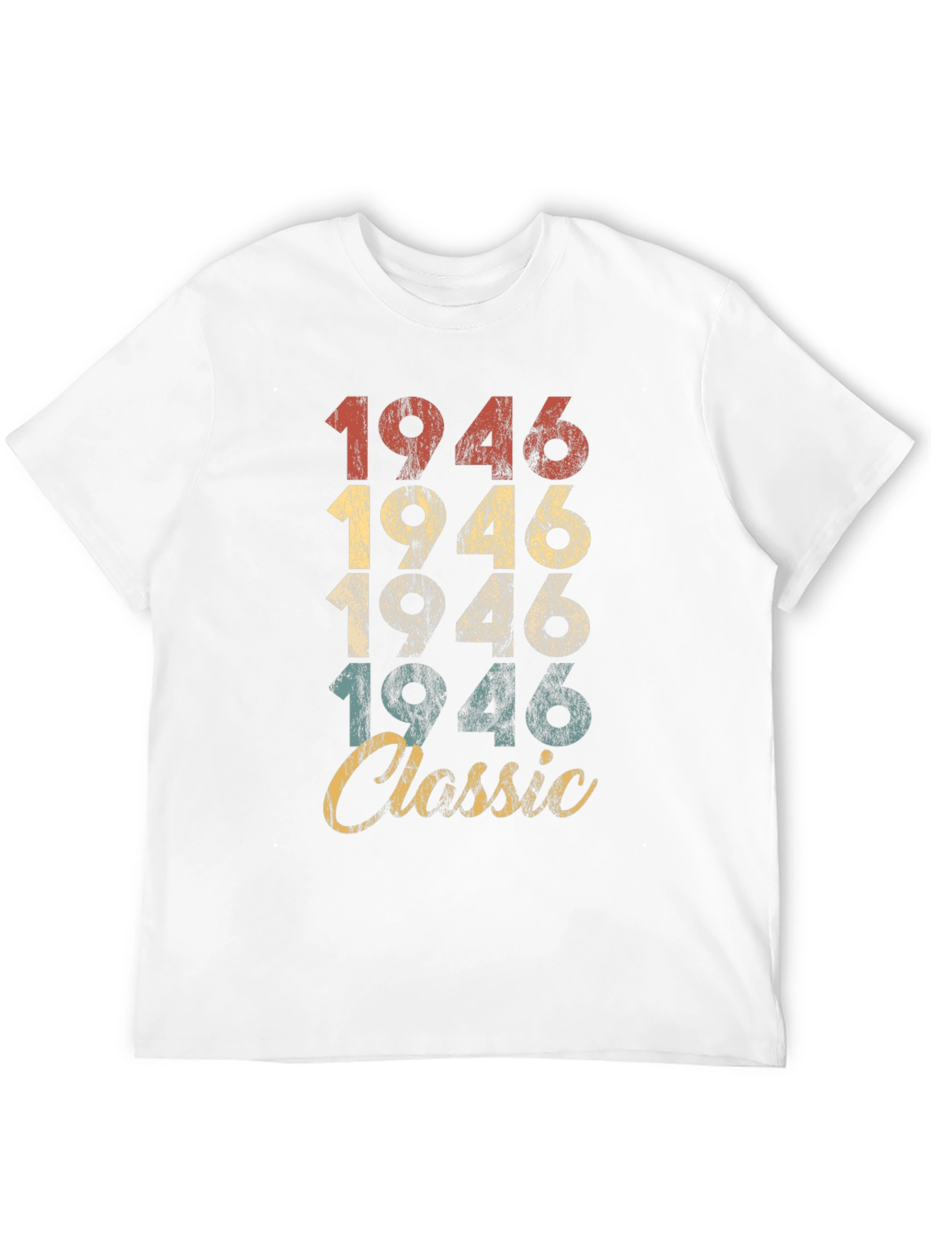 Black Vintage 1946 Classic T-Shirt view 12