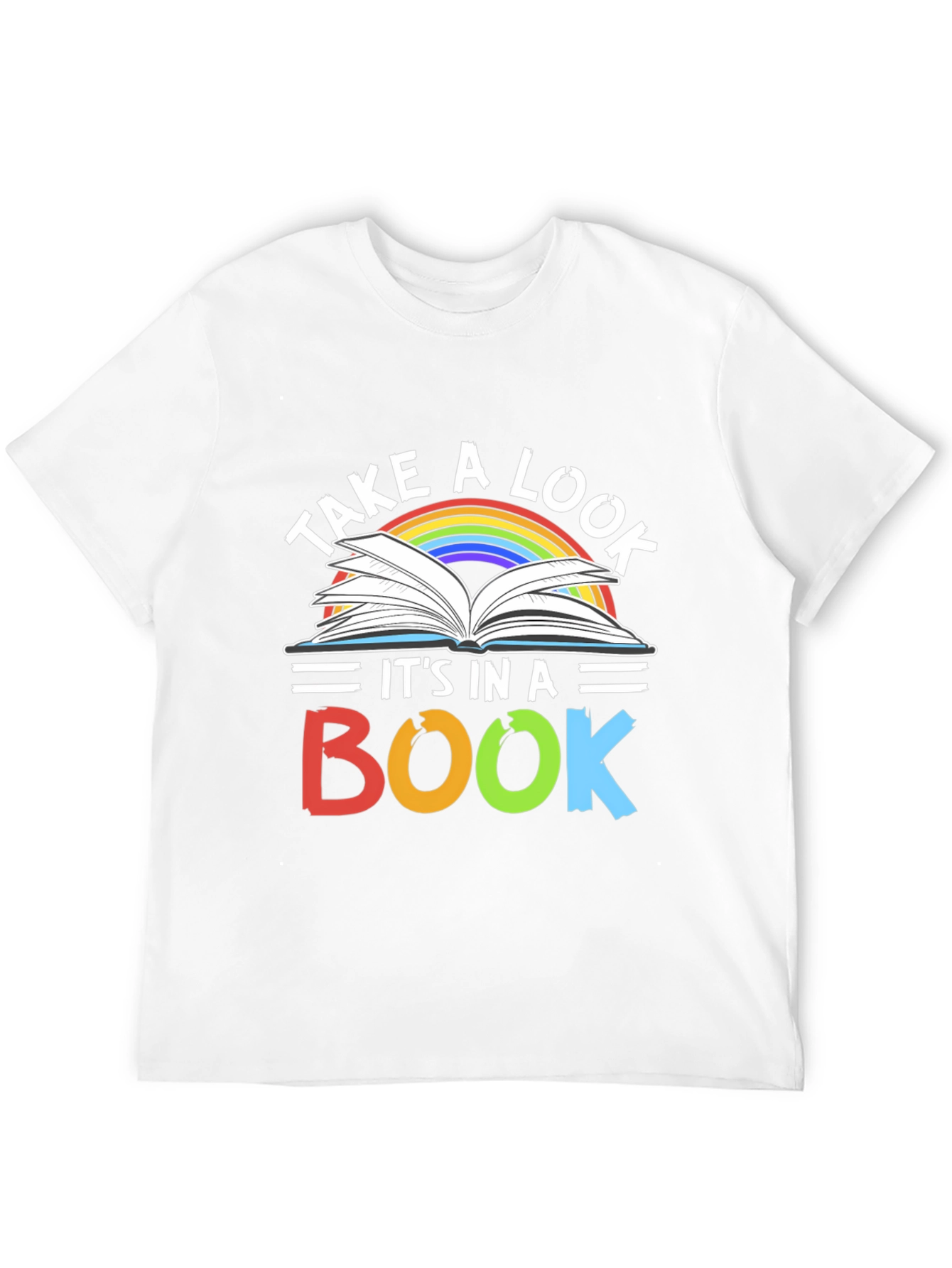 Black Take A Look It's In A Book T-Shirt view 12