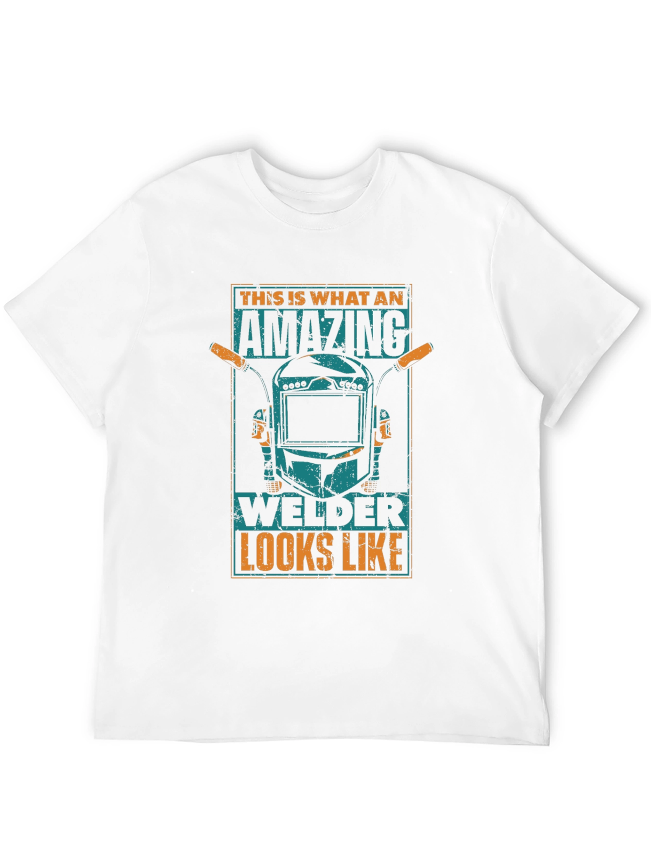 Black Amazing Welder T-Shirt: Black Cotton Blend view 12