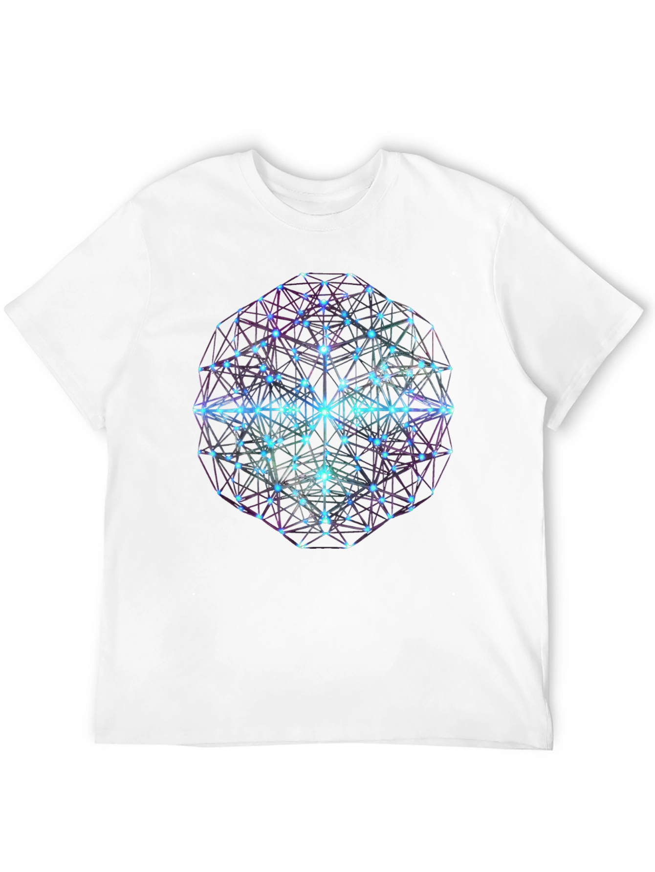 Black Geometric Galaxy T-Shirt - Abstract Design view 12