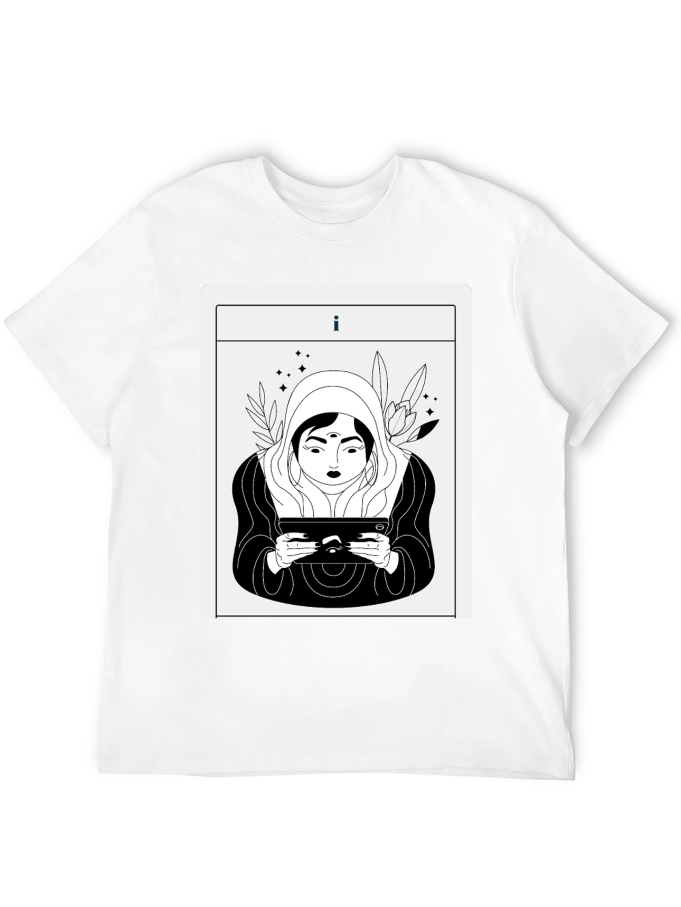 Black Mystic Tablet Tarot Graphic Tee - Black view 12
