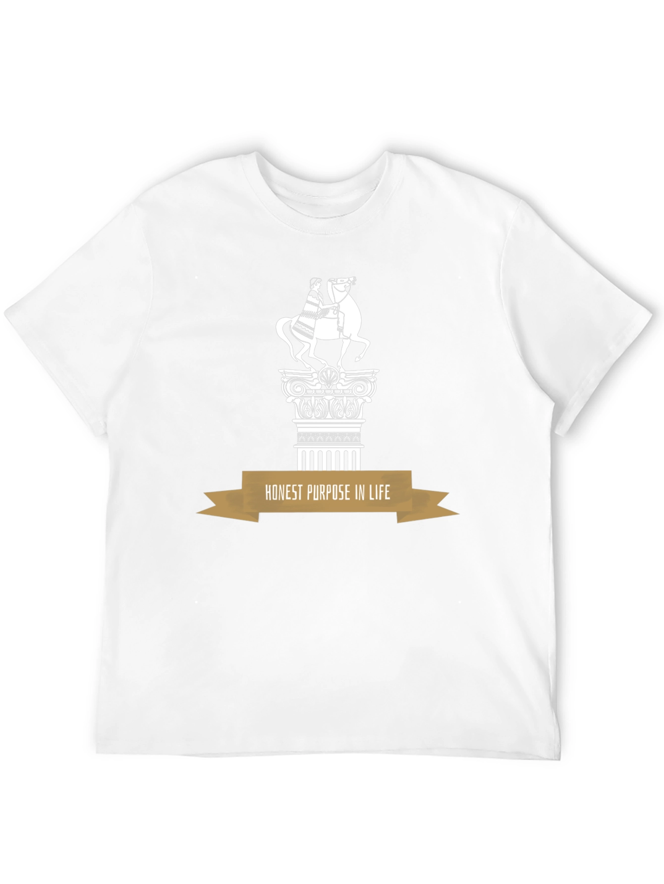 Black Statement T-Shirt: Honest Purpose in Life Design view 12