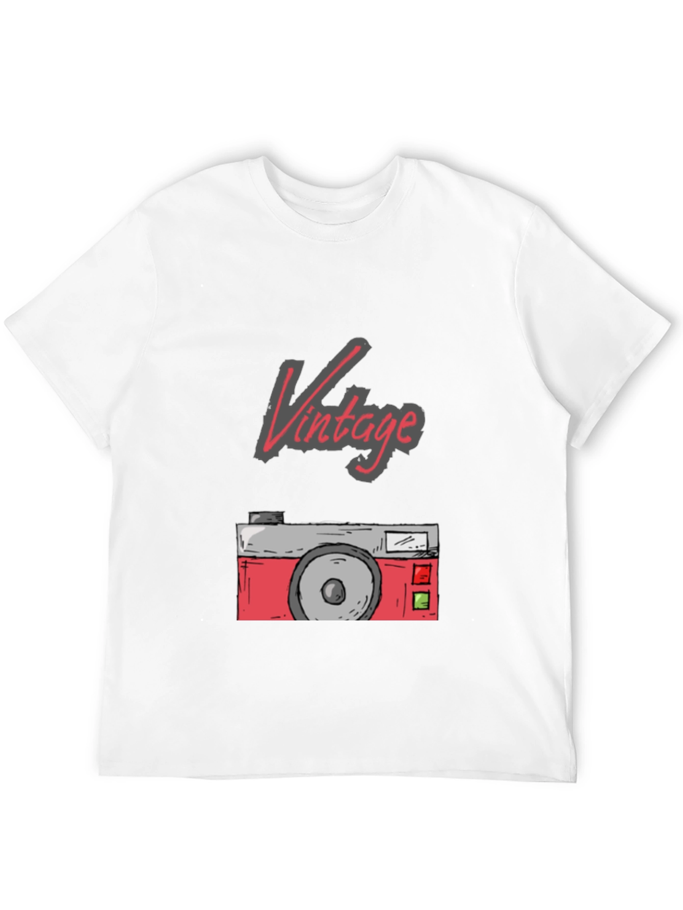 Black Vintage Camera Graphic Tee - Retro Style view 12