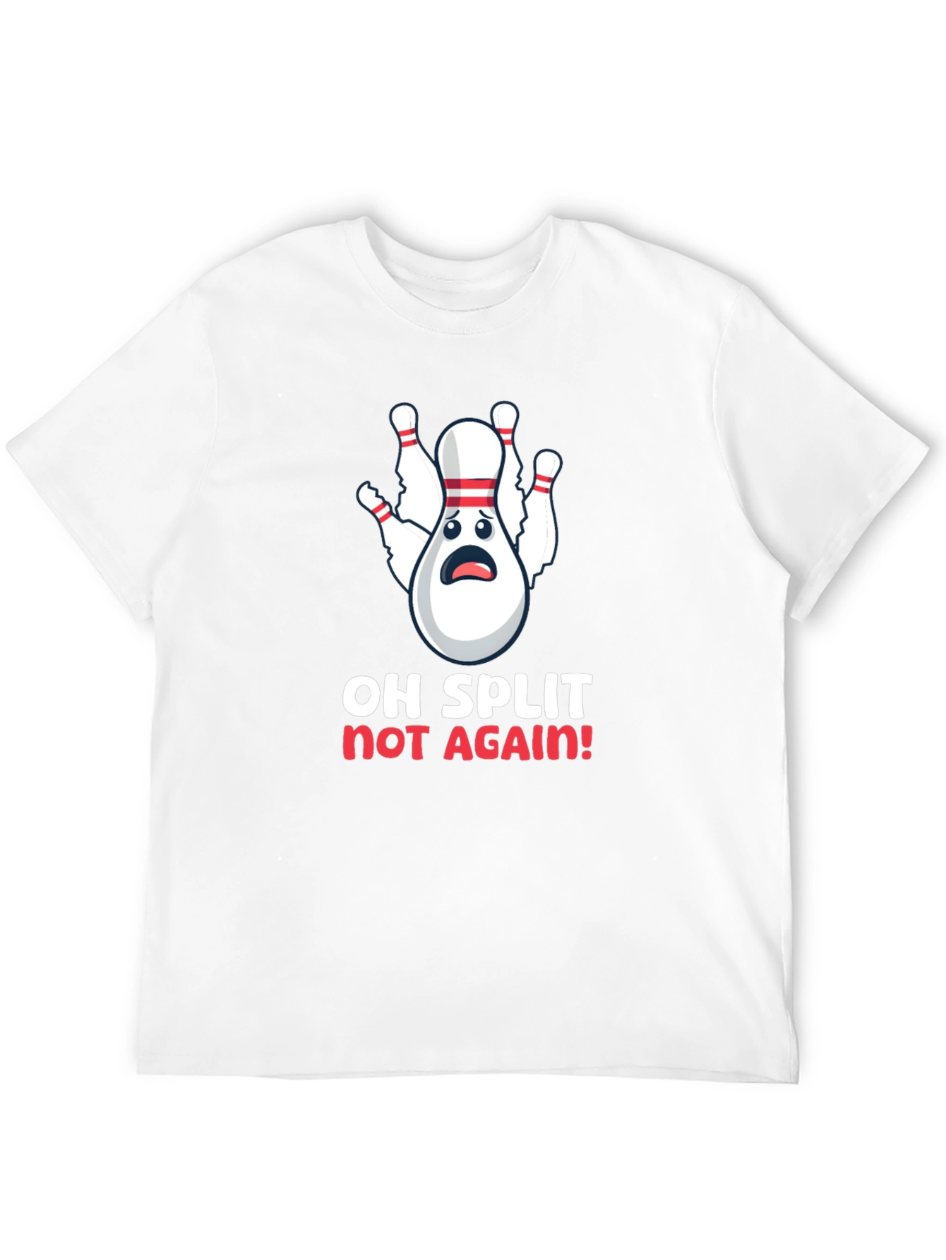 Black Funny Bowling Split T-Shirt view 12