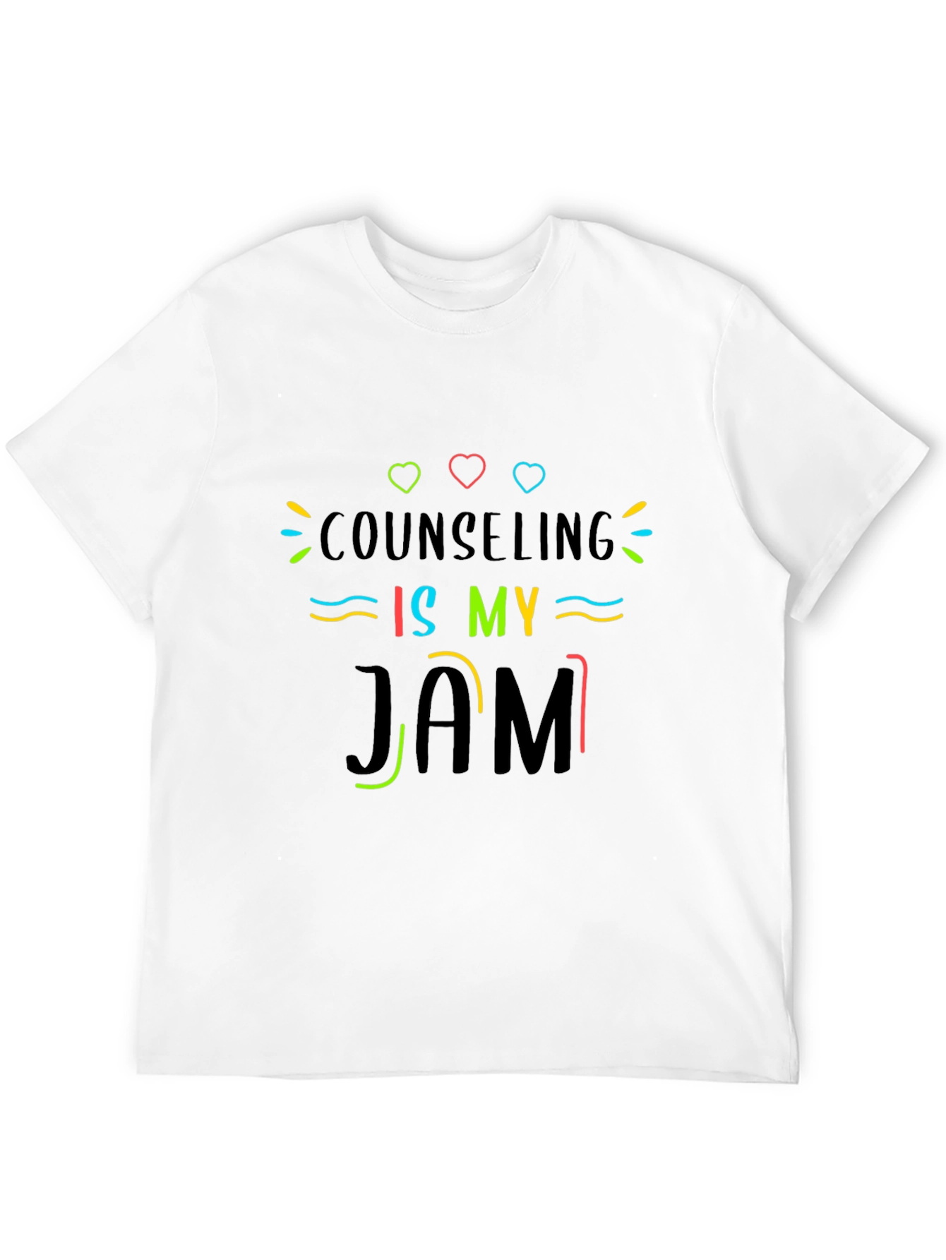 Black Counseling Is My Jam T-Shirt - Black Cotton Tee view 12