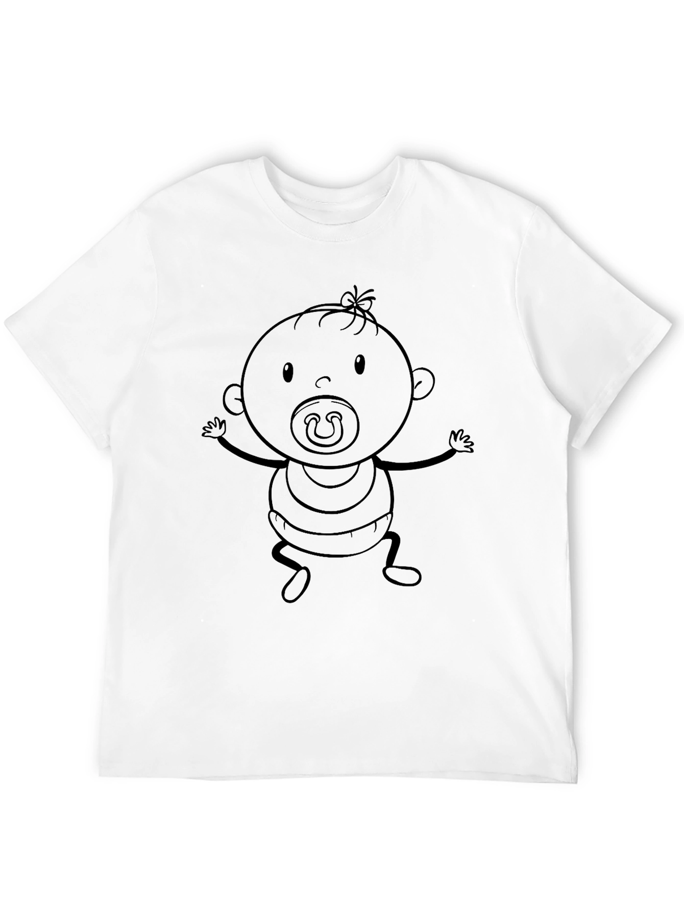 Black Funny Baby Graphic Black T-Shirt view 12