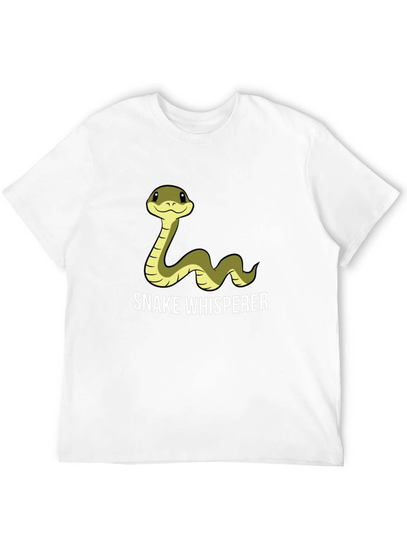 Black Snake Whisperer Tee - Cartoon Snake Black T-Shirt view 12