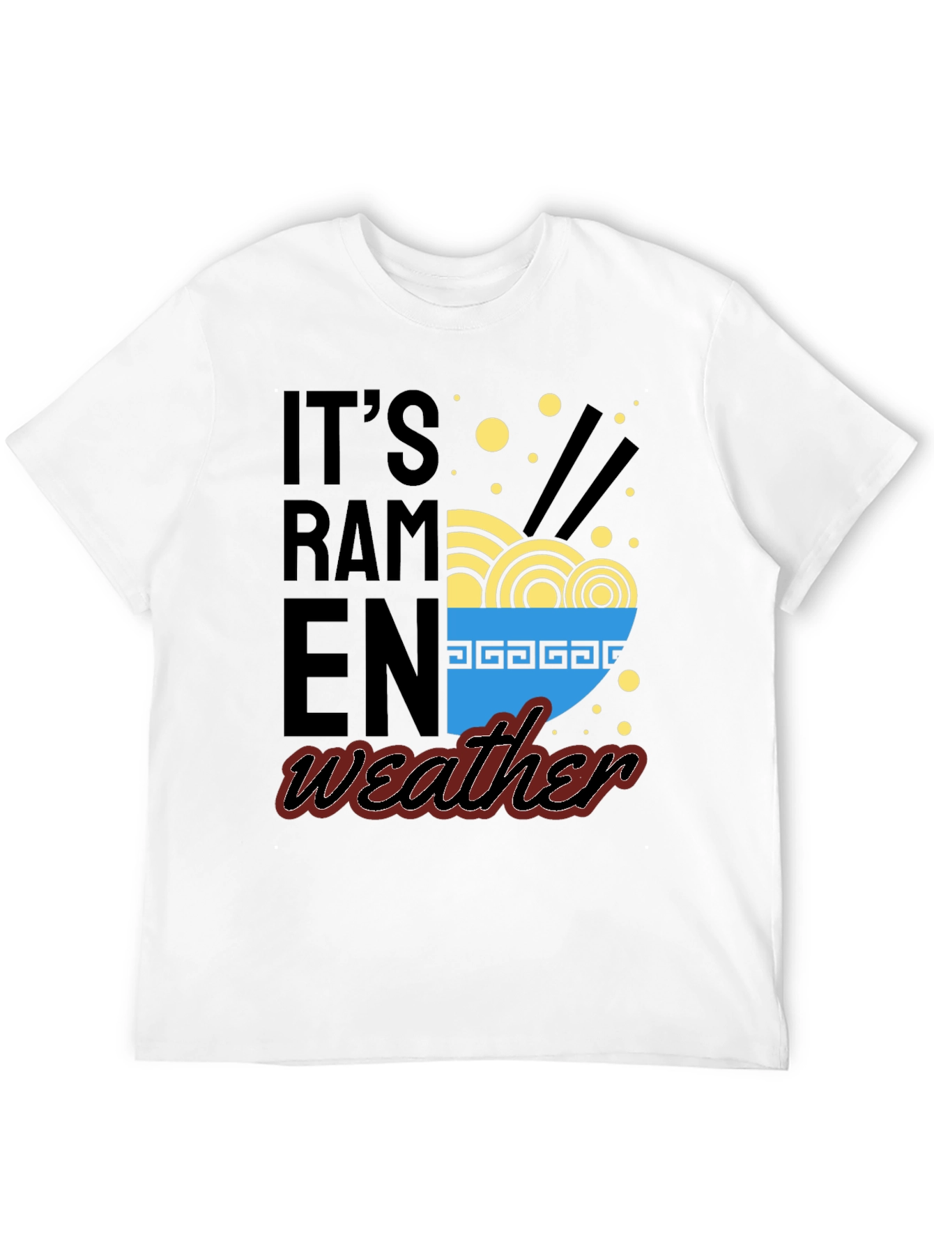 Black It's Ramen Weather Graphic Tee view 12