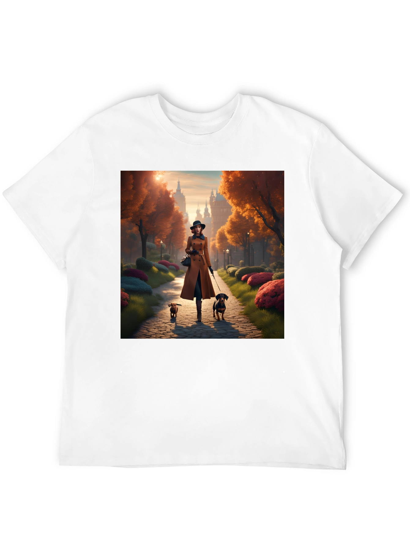 Black Dog Walk Autumn T-Shirt view 12