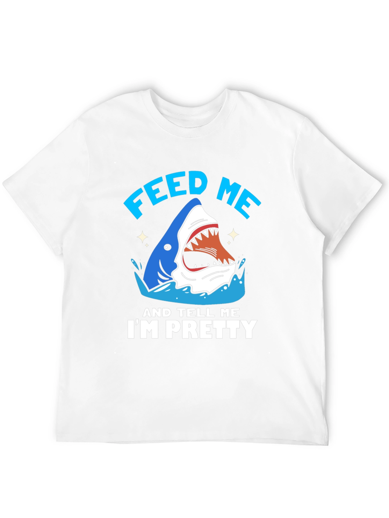 Black Feed Me Shark T-Shirt - Funny Ocean Lover Tee view 12