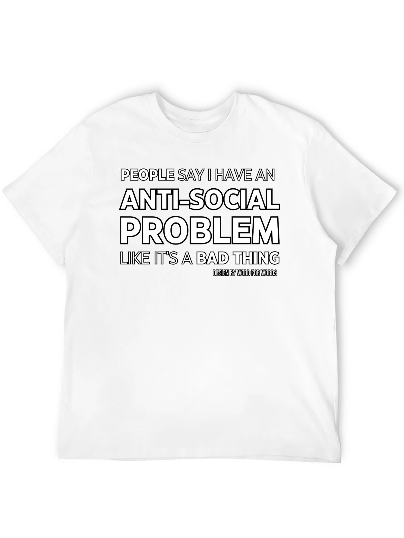 Black Anti-Social Problem T-Shirt view 12