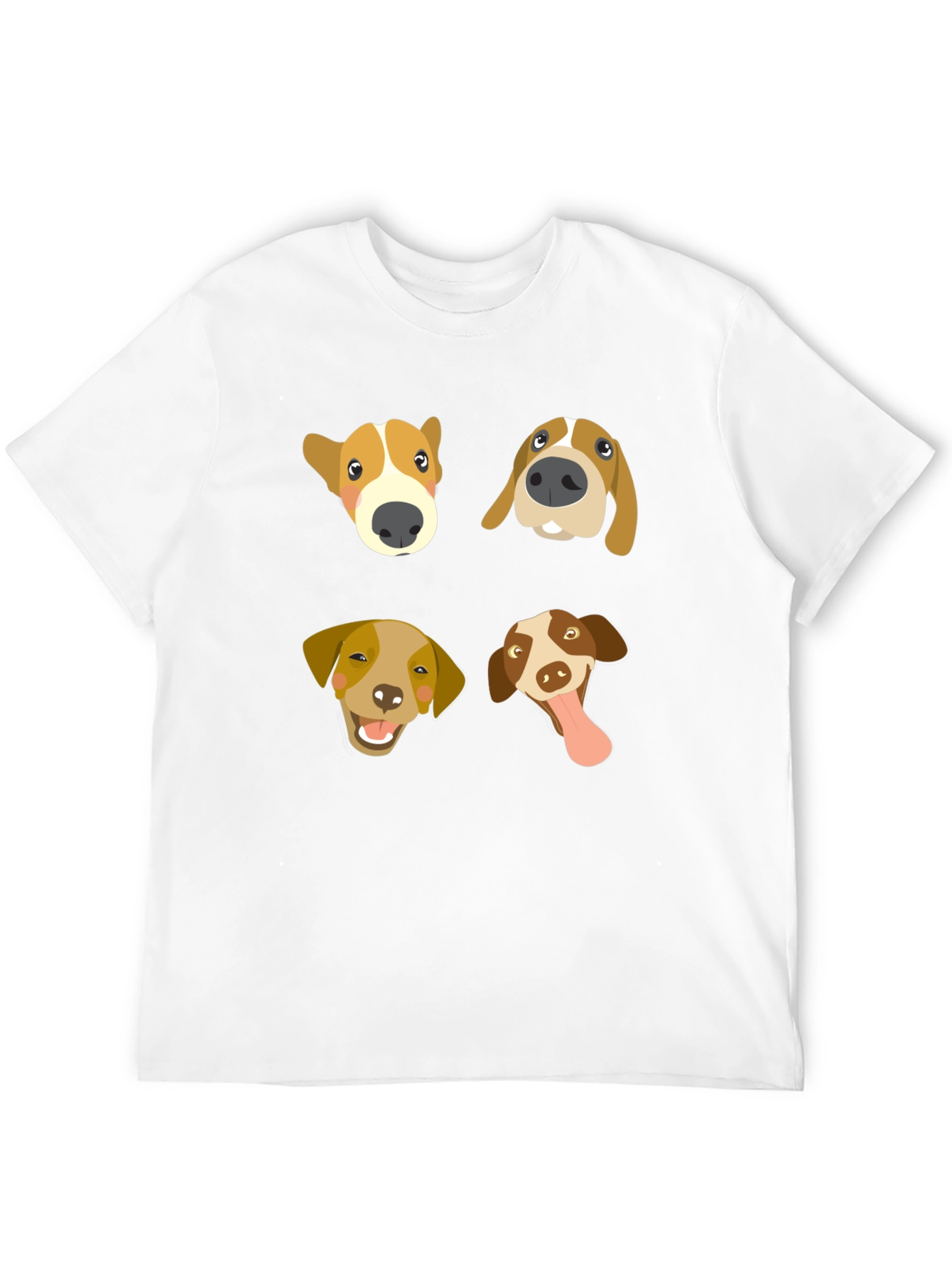 Black Dog Faces Black T-Shirt view 12