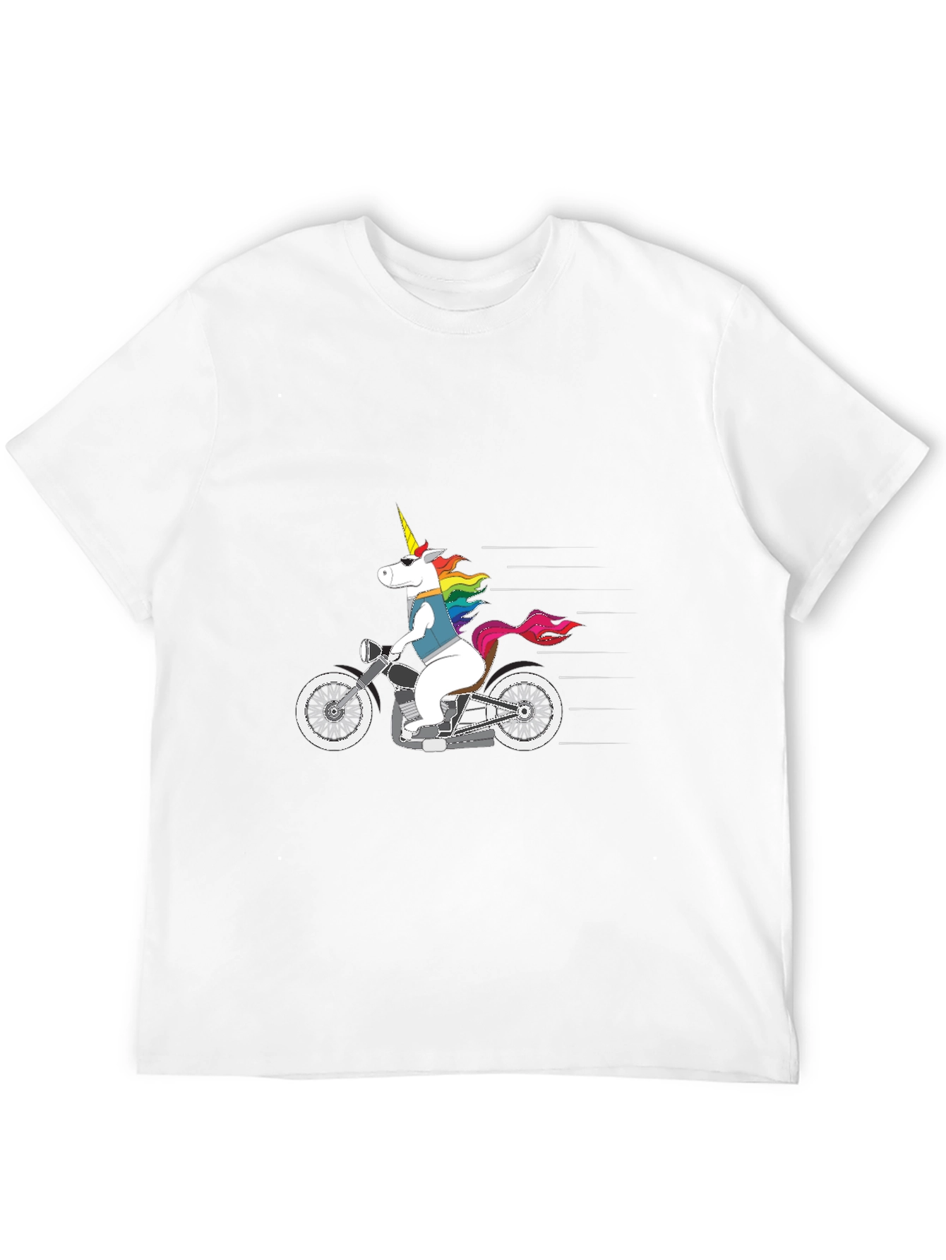 Black Unicorn Motorcycle T-Shirt - Black Graphic Tee view 12
