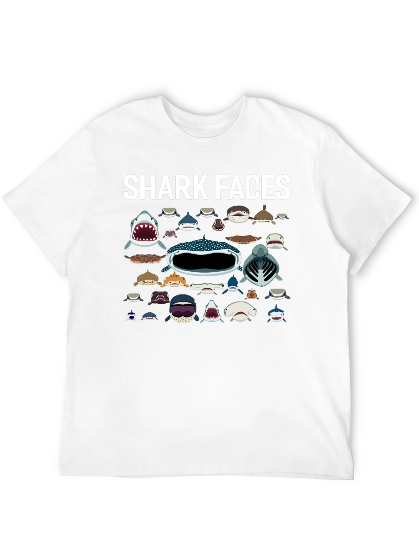 Black Shark Faces Graphic Tee - Black view 12