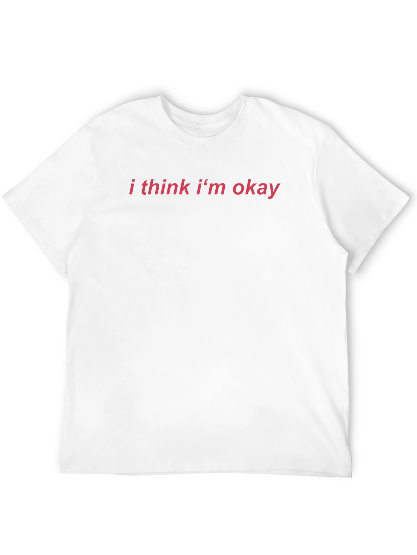 Black I Think I'm Okay Tee - Soft Cotton Comfort view 12