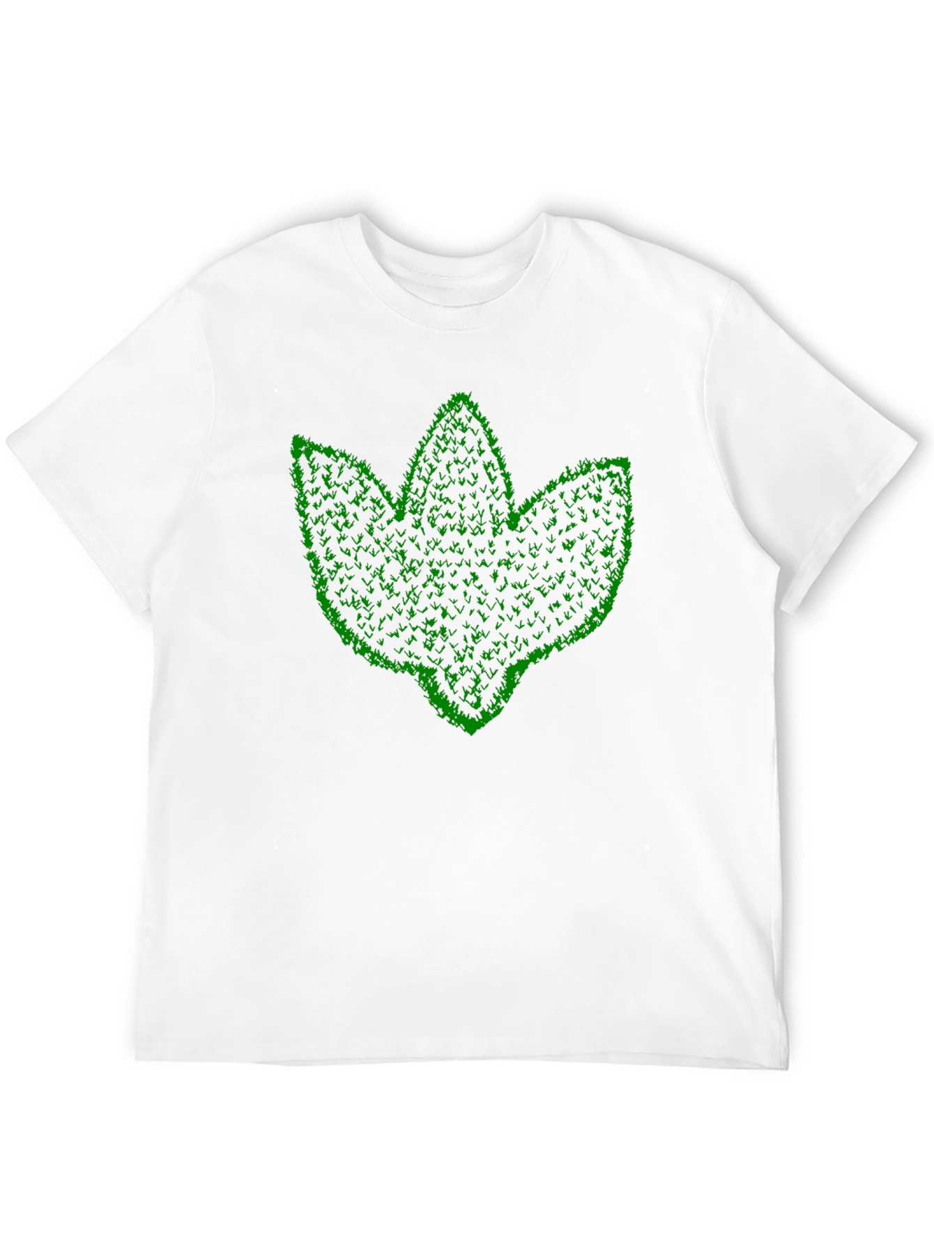 Black Leaf Graphic Print Black T-Shirt view 12