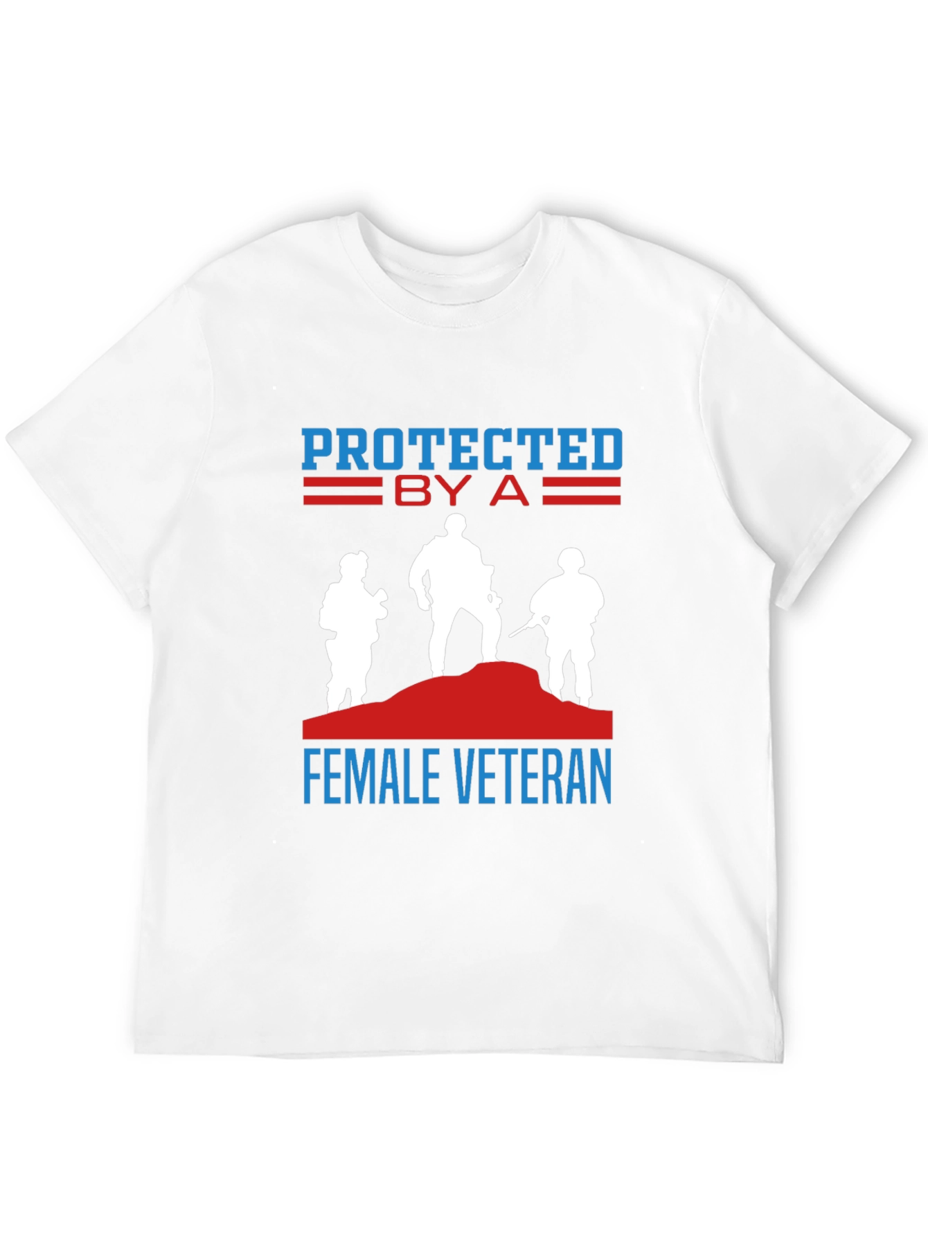 Black Protected by a Female Veteran T-Shirt view 12