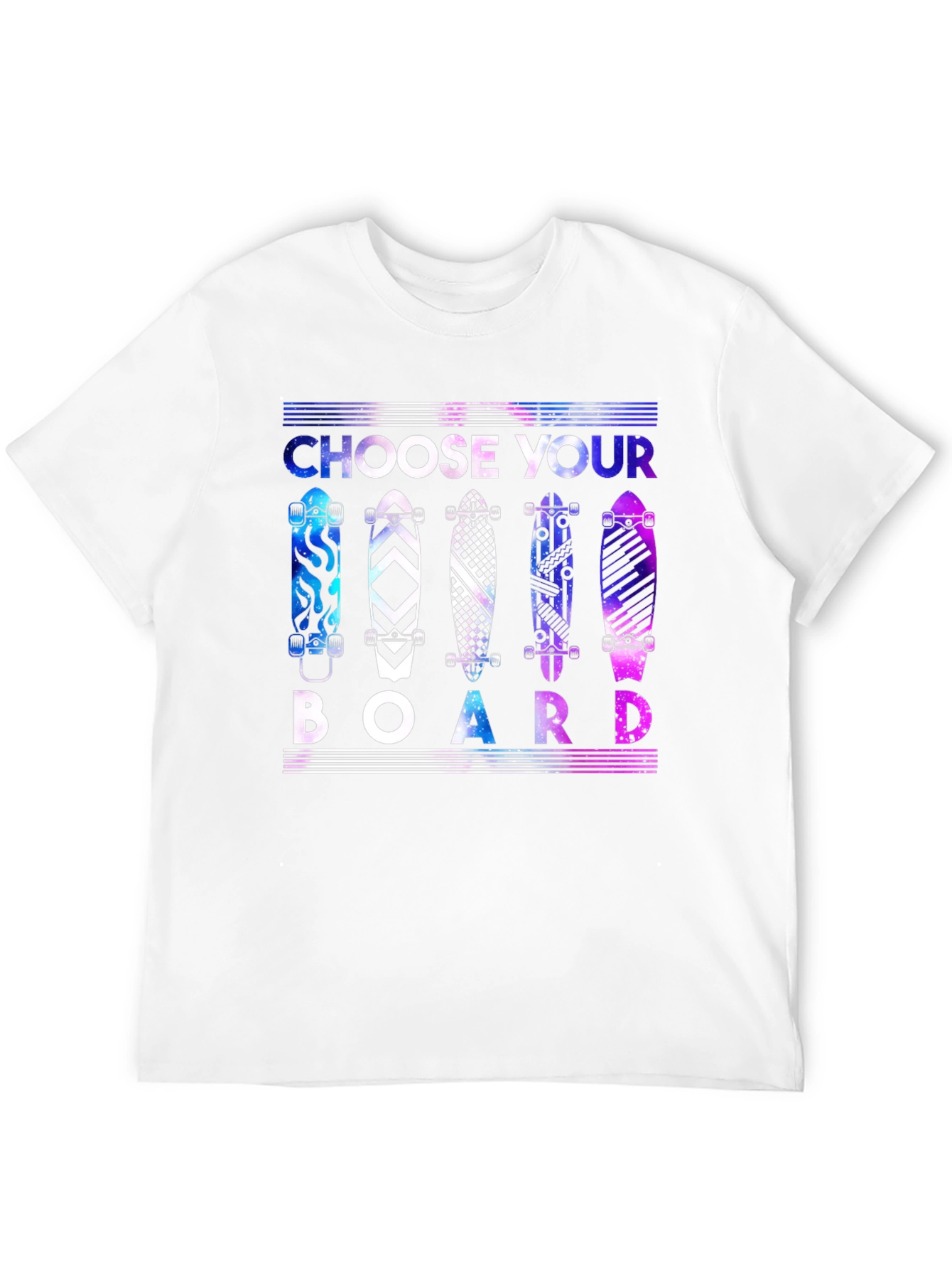 Black Choose Your Board T-Shirt - Skateboard Design view 12