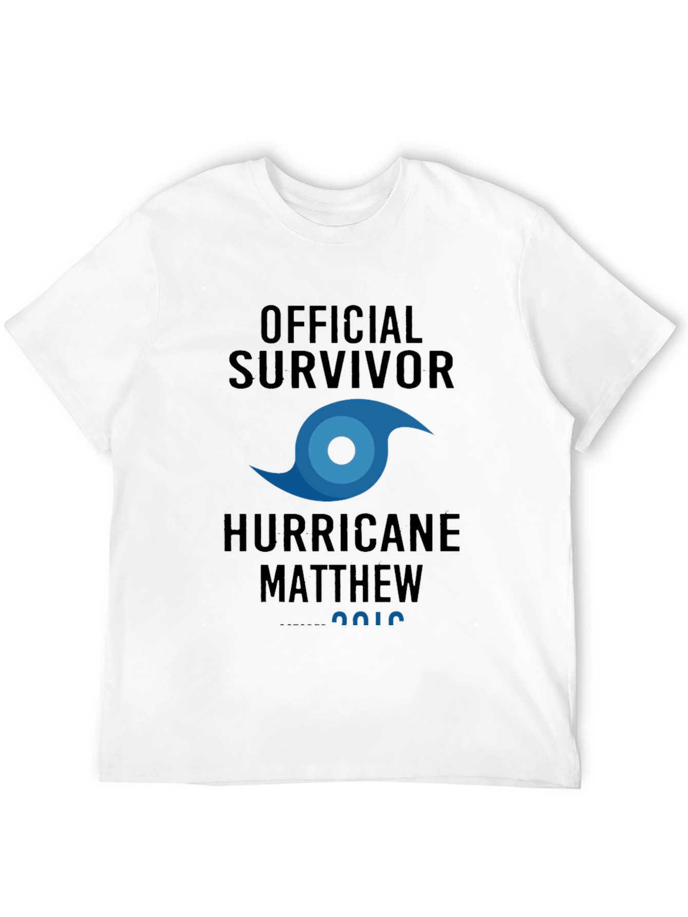 Black Official Survivor Hurricane Matthew T-Shirt view 12