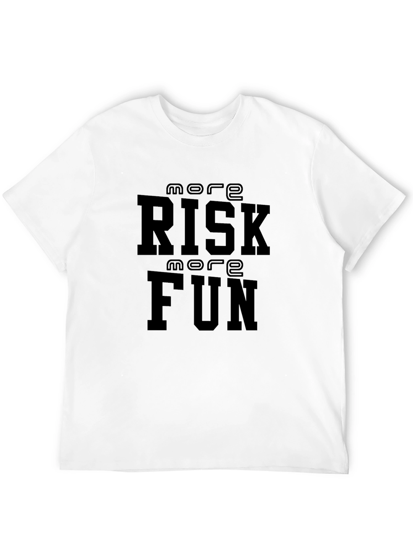 Black More Risk More Fun Black Graphic Tee view 12