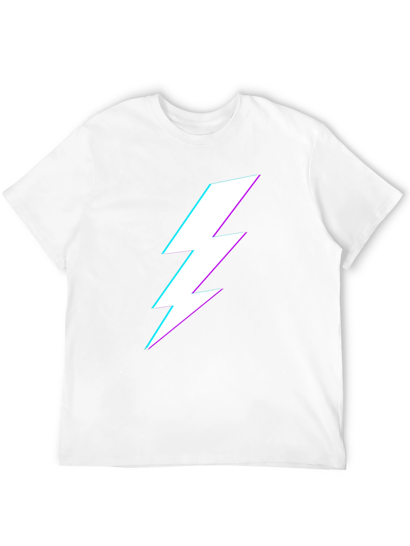 Black Black T-Shirt with Lightning Bolt Graphic view 12