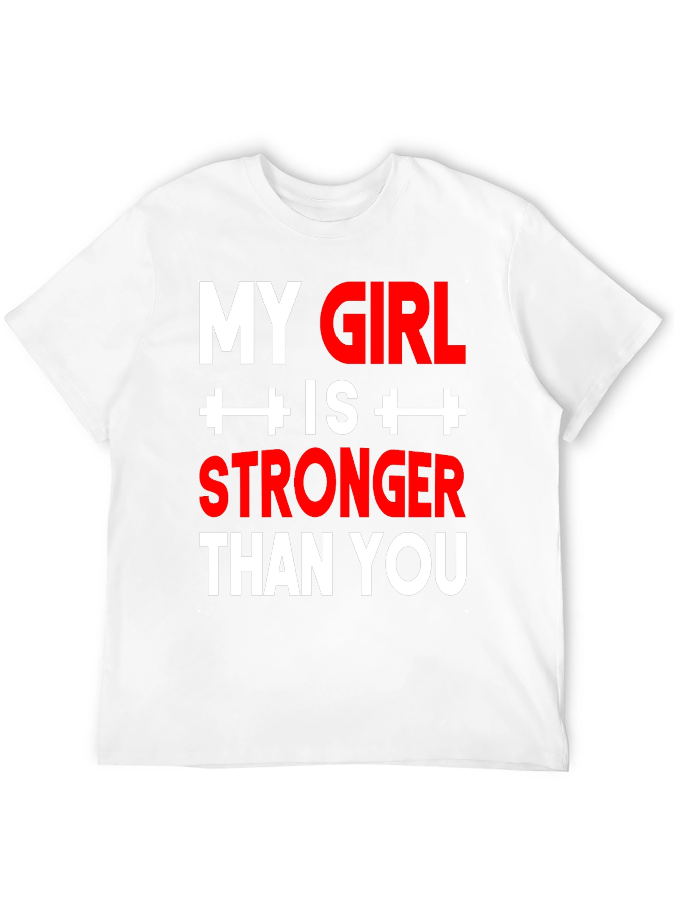 Black My Girl is Stronger Than You - Funny Gym T-Shirt view 12