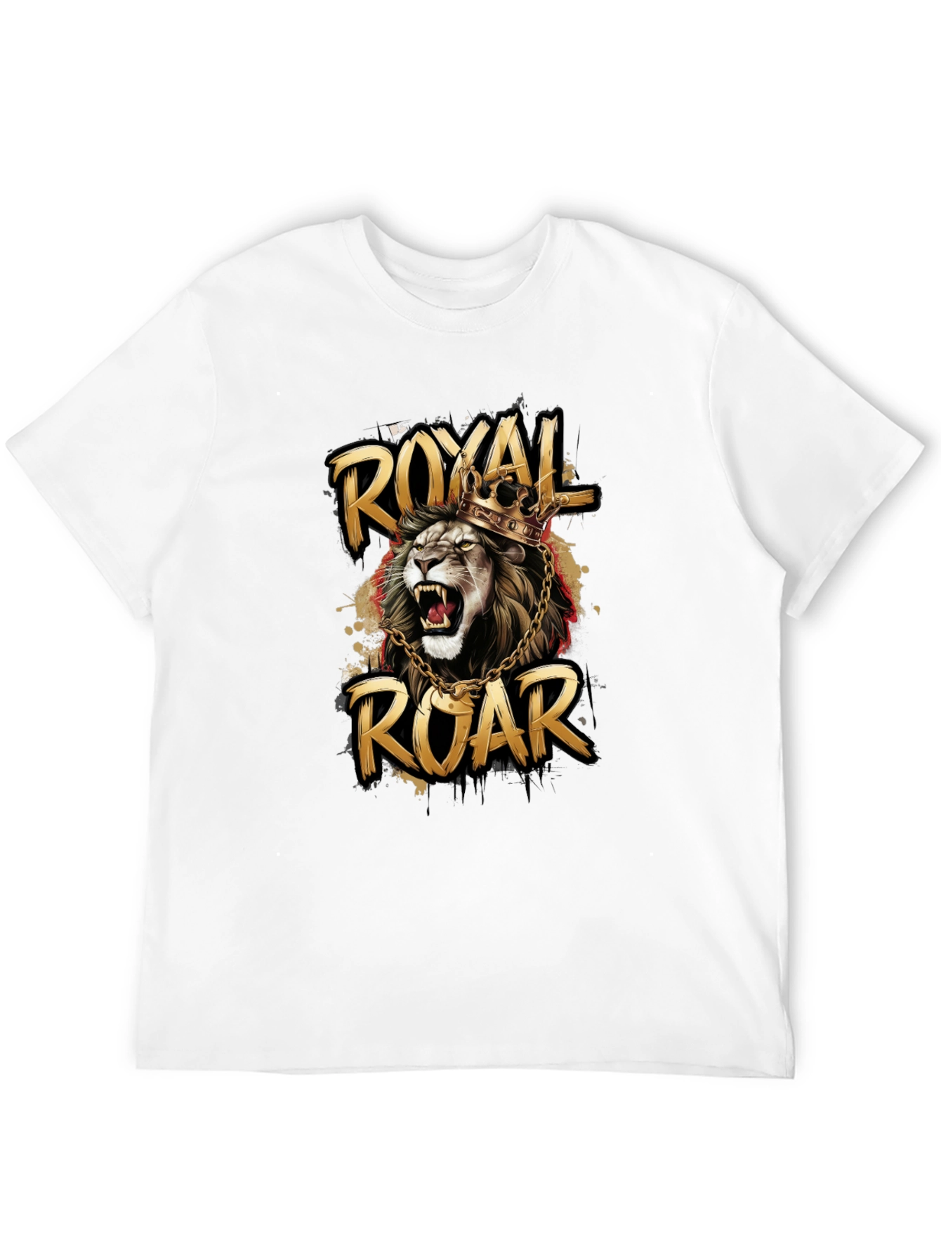 Black Royal Roar Lion Graphic T-Shirt - Stylish Black Tee view 12