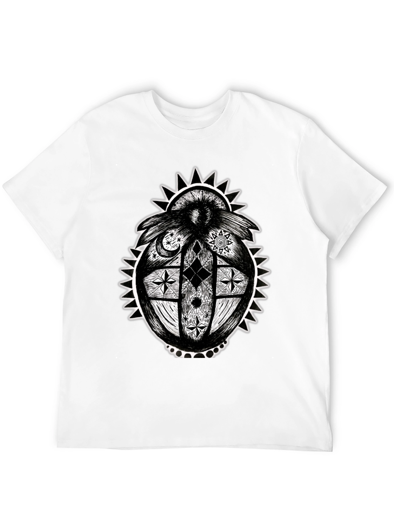 Black Unique Graphic Print Black T-Shirt view 12