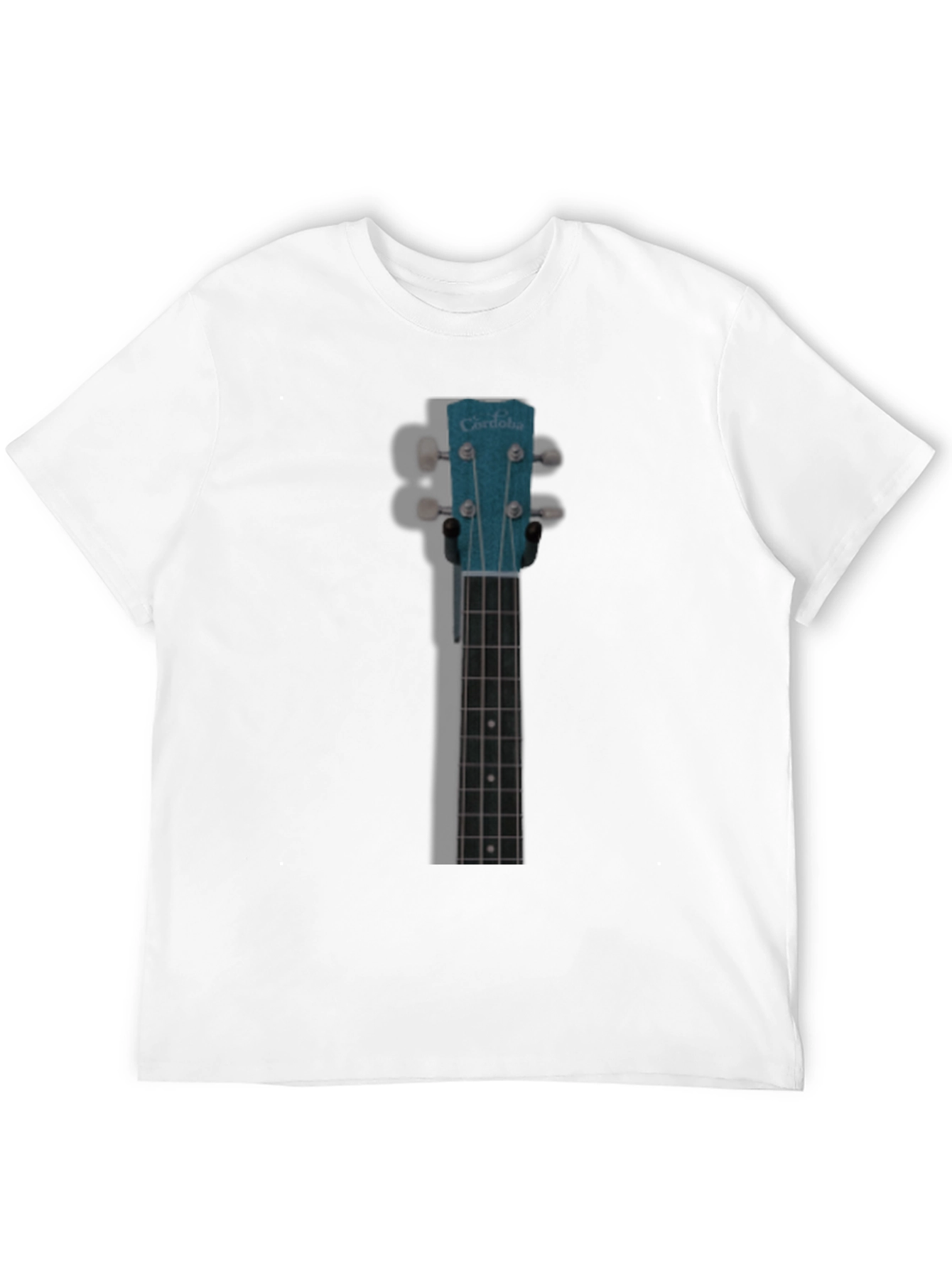 Black Ukulele Headstock Graphic T-Shirt view 12