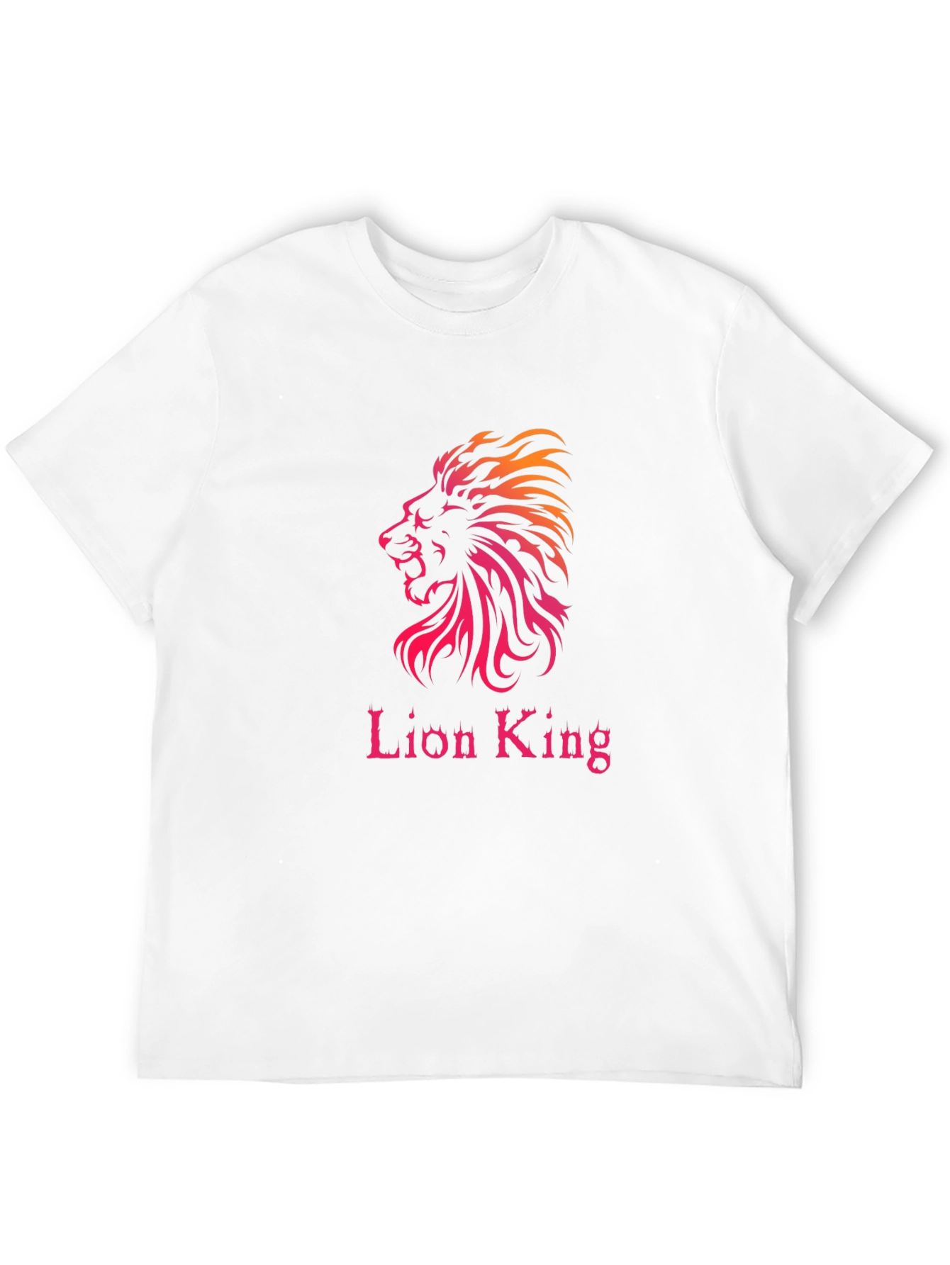 Black Lion King Graphic Print Black T-Shirt view 12
