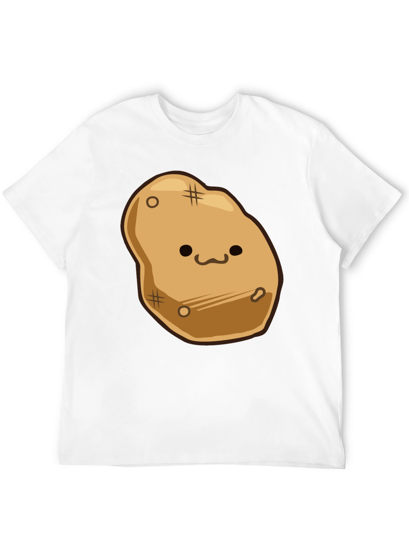 Black Cute Potato Graphic Print Black T-Shirt view 12