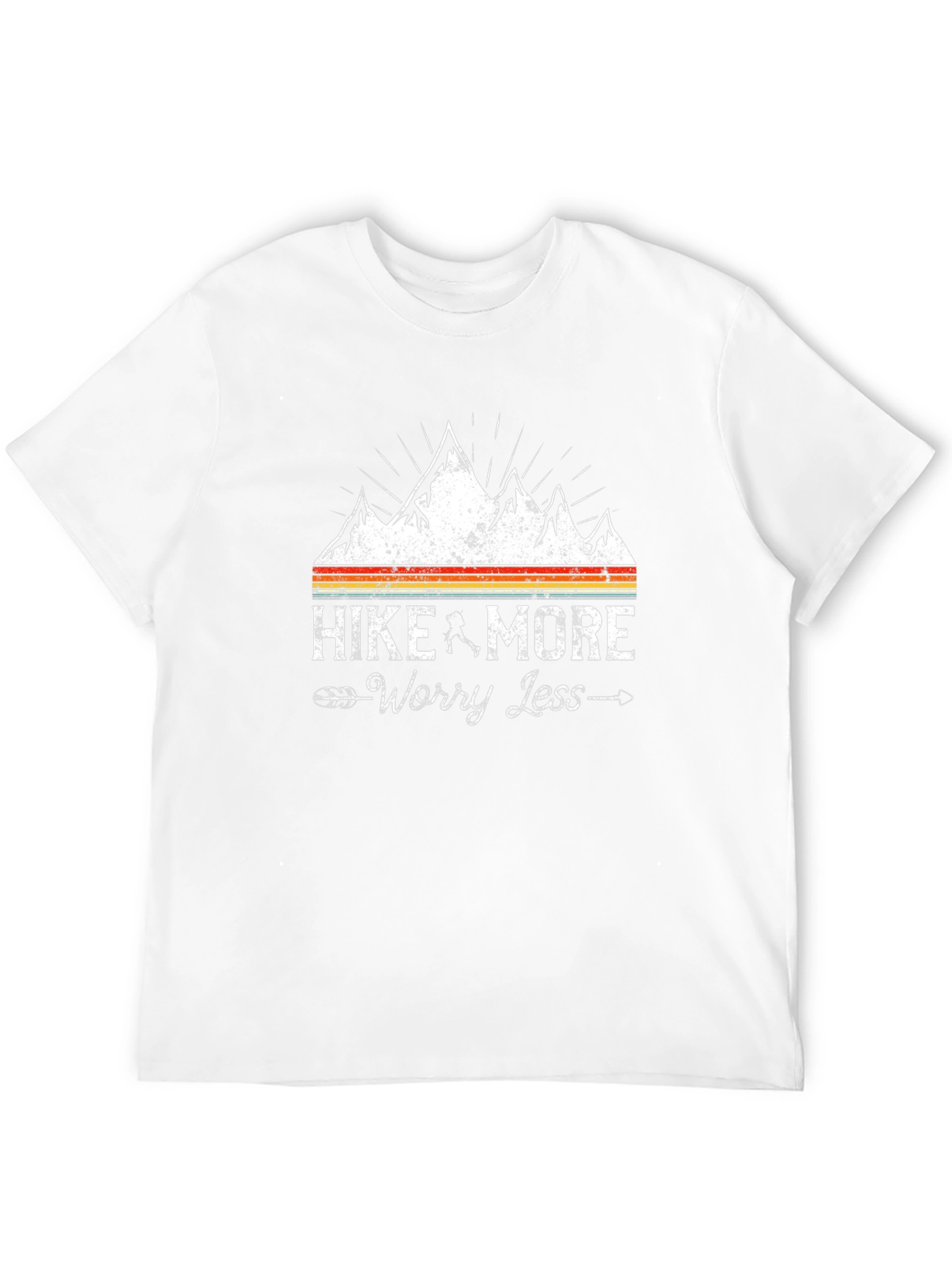 Black Hike More Worry Less T-Shirt - Adventure Tee view 12