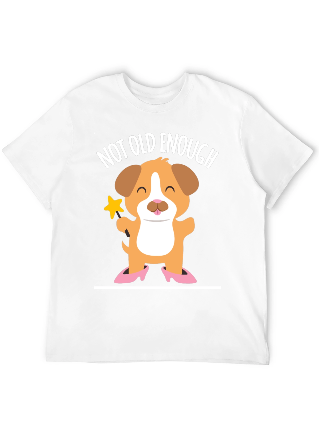 Black Cute Puppy T-Shirt - Not Old Enough view 12