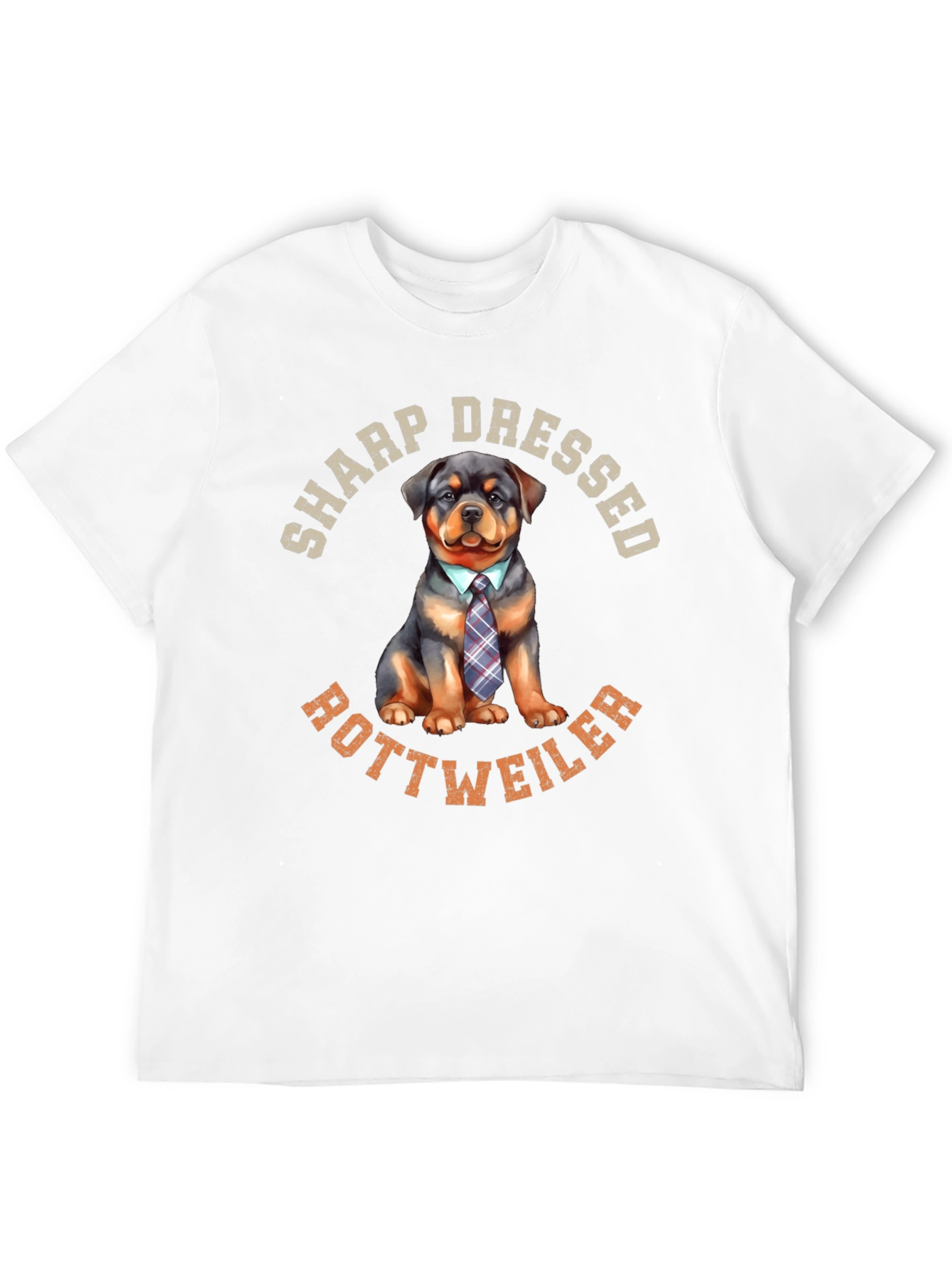 Black Sharp Dressed Rottweiler Dog Graphic Tee view 12