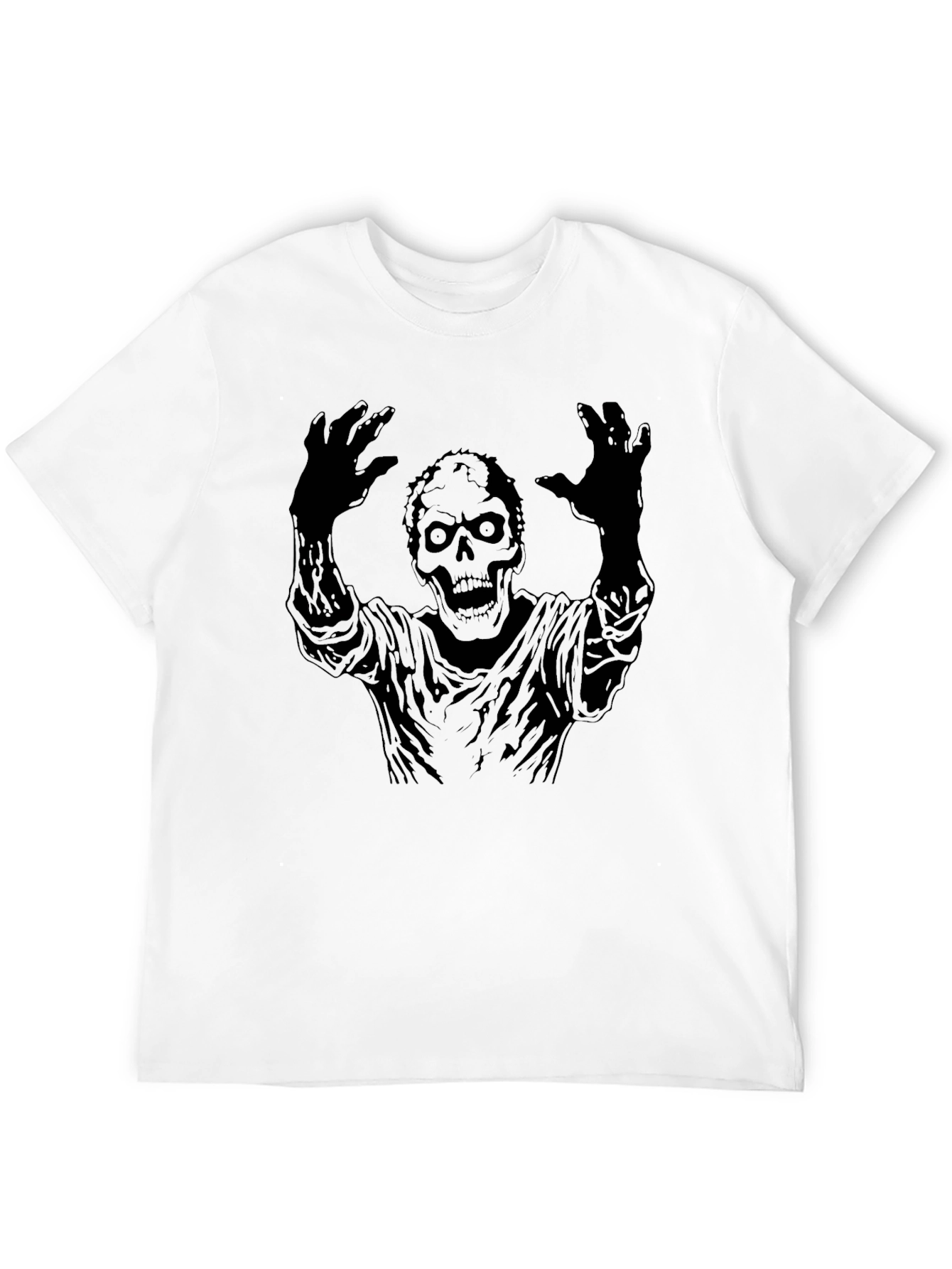 Black Zombie Graphic Tee - Horror Style Black T-Shirt view 12