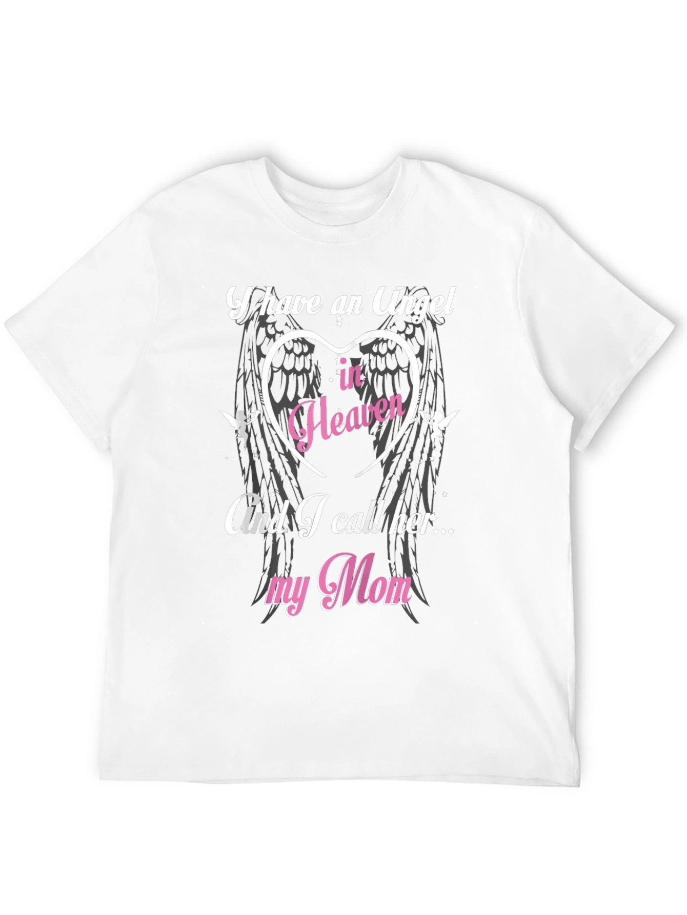 Black Angel in Heaven Mom T-Shirt - Memorial view 12