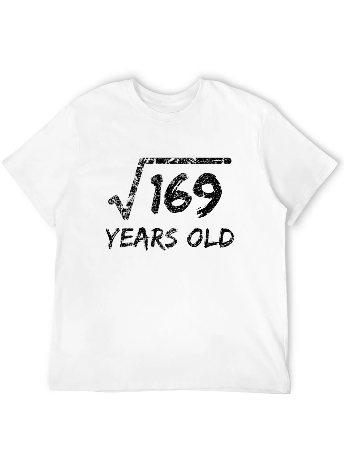 Black Funny Math Birthday T-Shirt - Square Root of 169 = 13 Years Old view 12