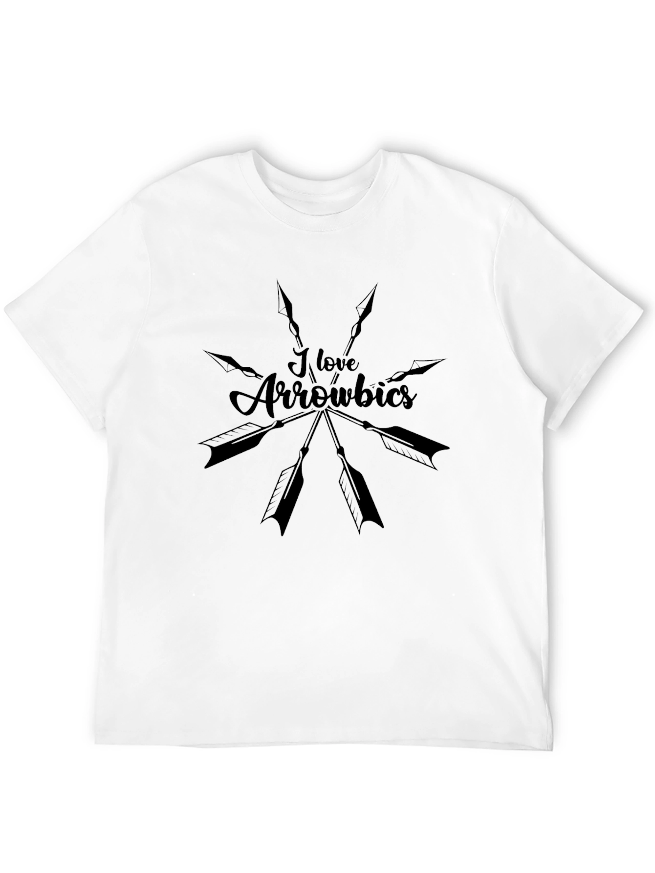 Black I Love Arrowbics T-Shirt view 12