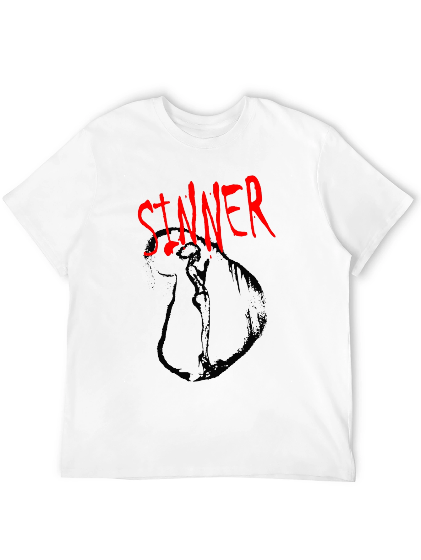 Black Sinner Graphic Tee - Dark Humor Fashion view 12