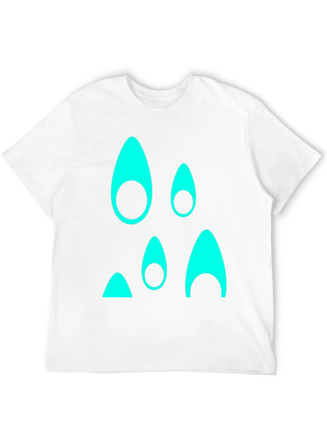 Black Funky Teal Graphic Black T-Shirt view 12