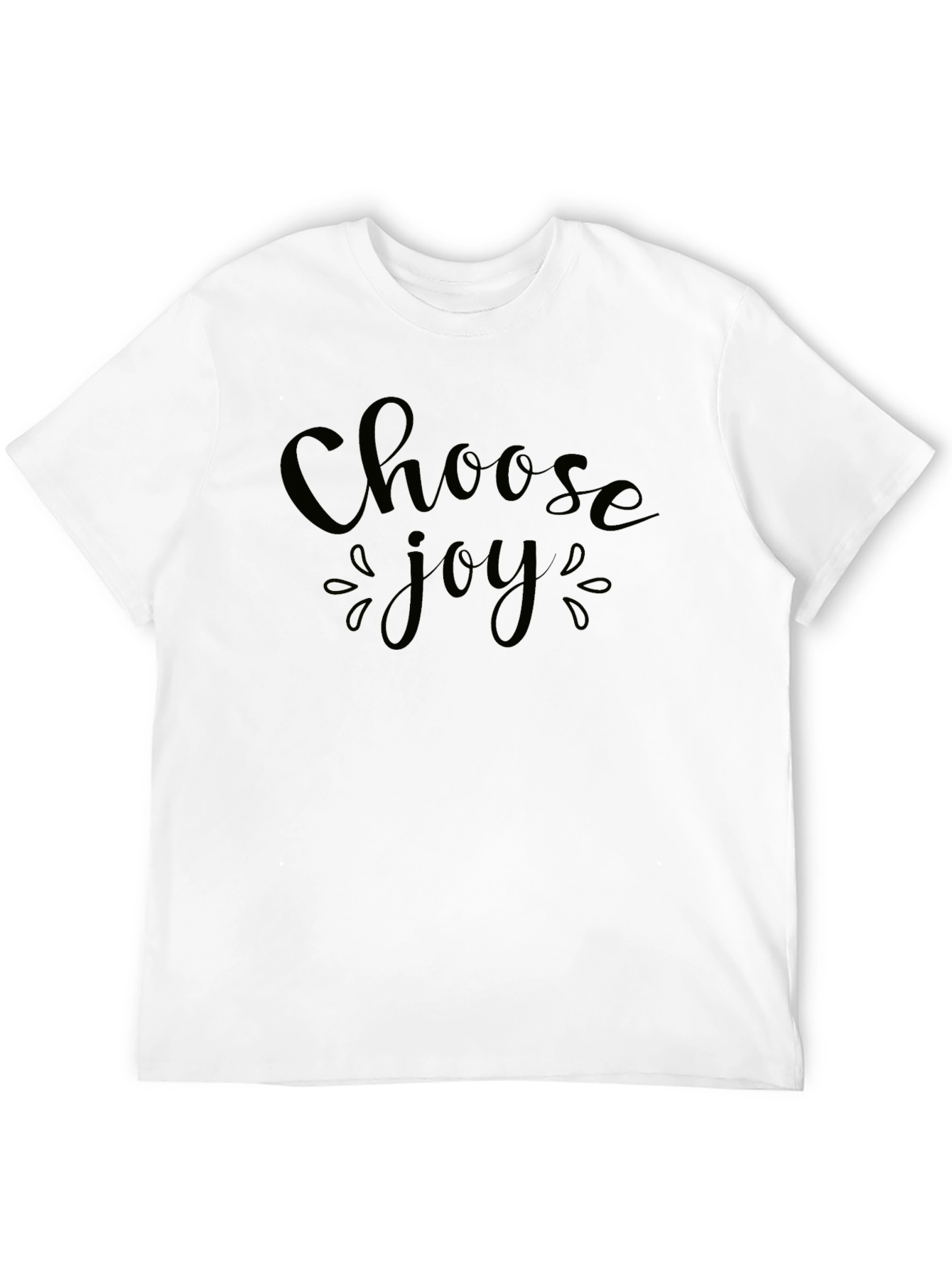 Black Choose Joy Graphic Tee - Black Cotton Blend view 12